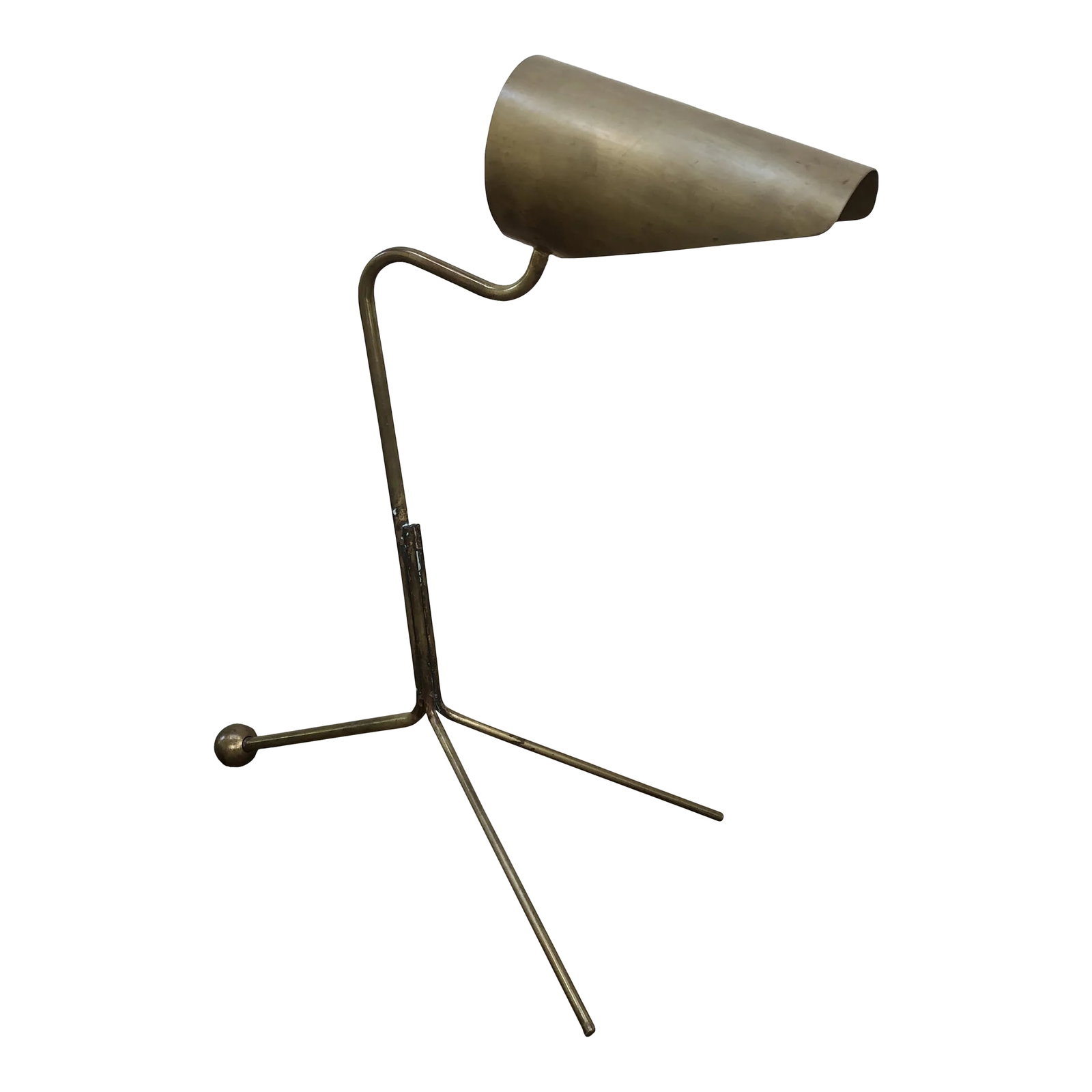 Contemporary Brass Fountainhead Desk Lamp (1 of 12)
