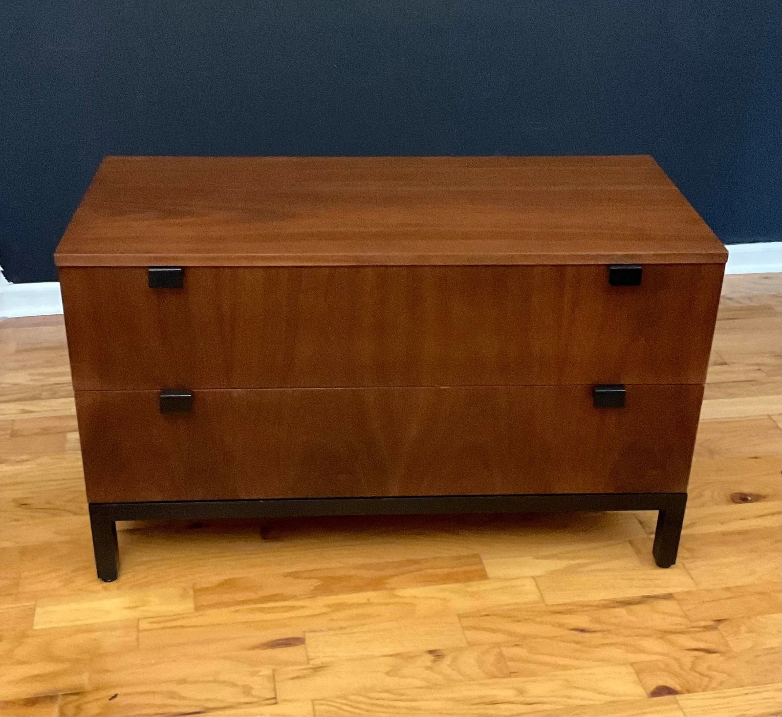 Milo Baughman for Directional Mid Century Walnut Two-Drawer Chest and Mirror, Circa 60's - 2