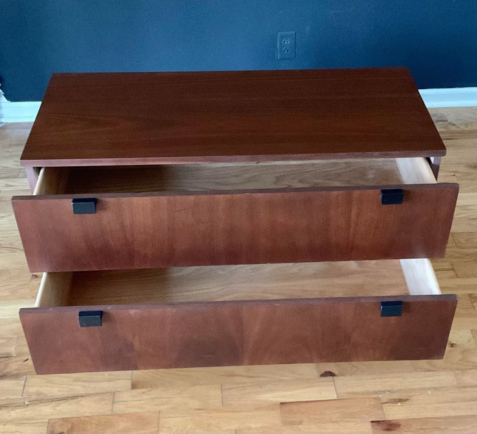 Milo Baughman for Directional Mid Century Walnut Two-Drawer Chest and Mirror, Circa 60's - 3