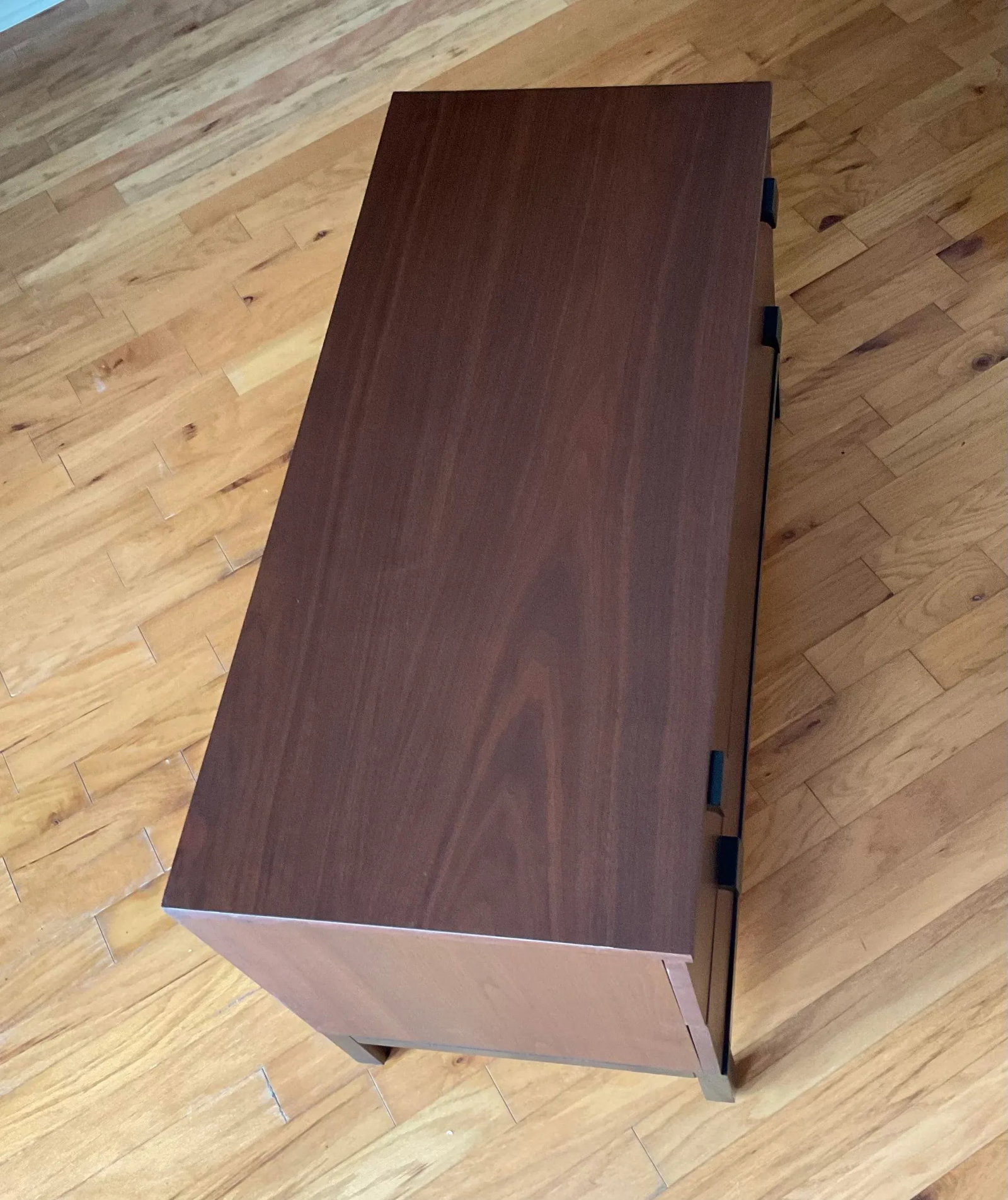 Milo Baughman for Directional Mid Century Walnut Two-Drawer Chest and Mirror, Circa 60's - 5