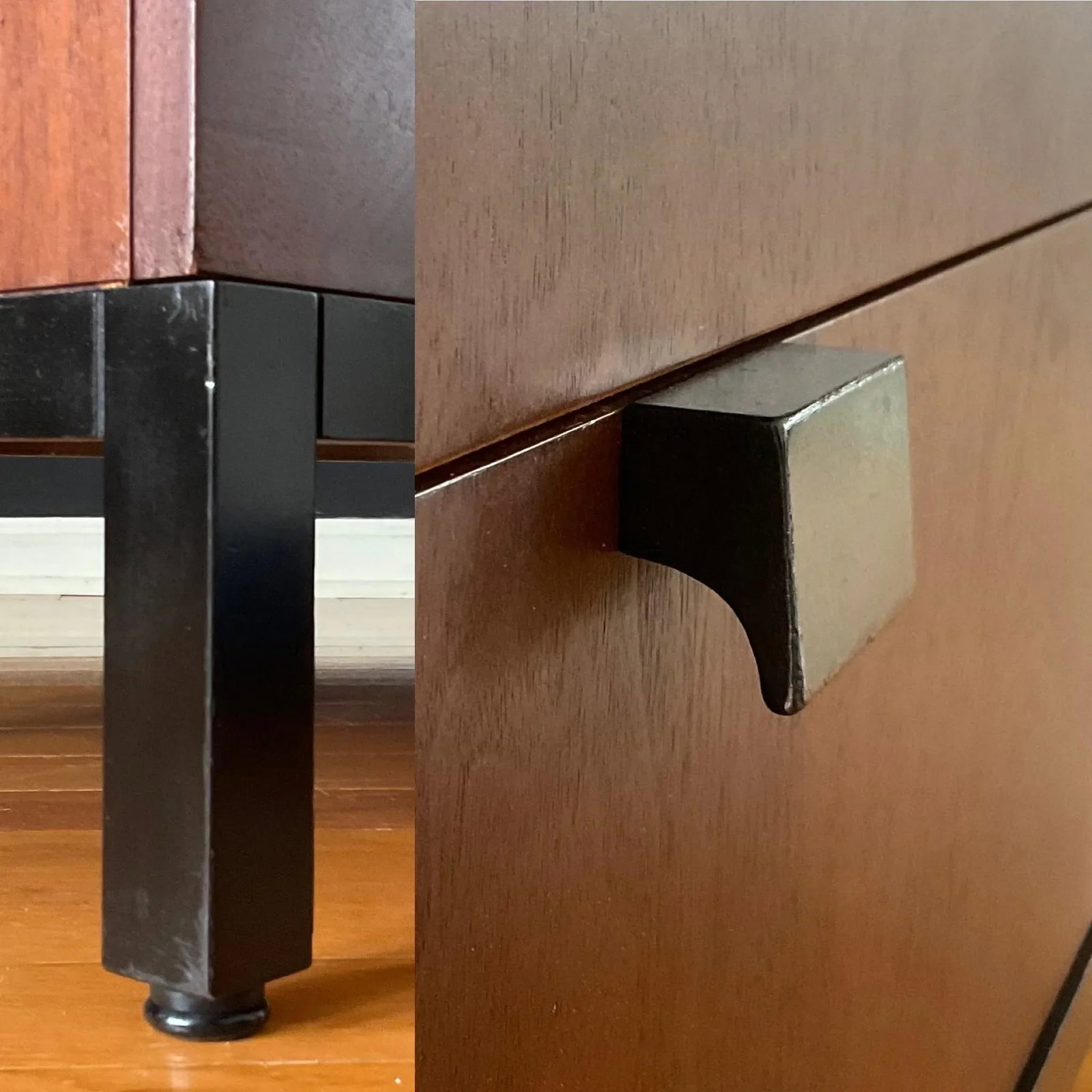 Milo Baughman for Directional Mid Century Walnut Two-Drawer Chest and Mirror, Circa 60's - 6