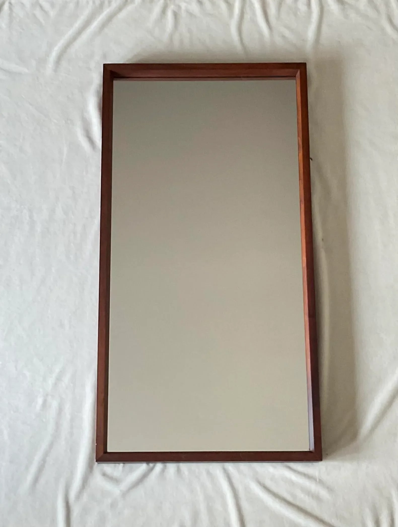 Milo Baughman for Directional Mid Century Walnut Two-Drawer Chest and Mirror, Circa 60's - 8