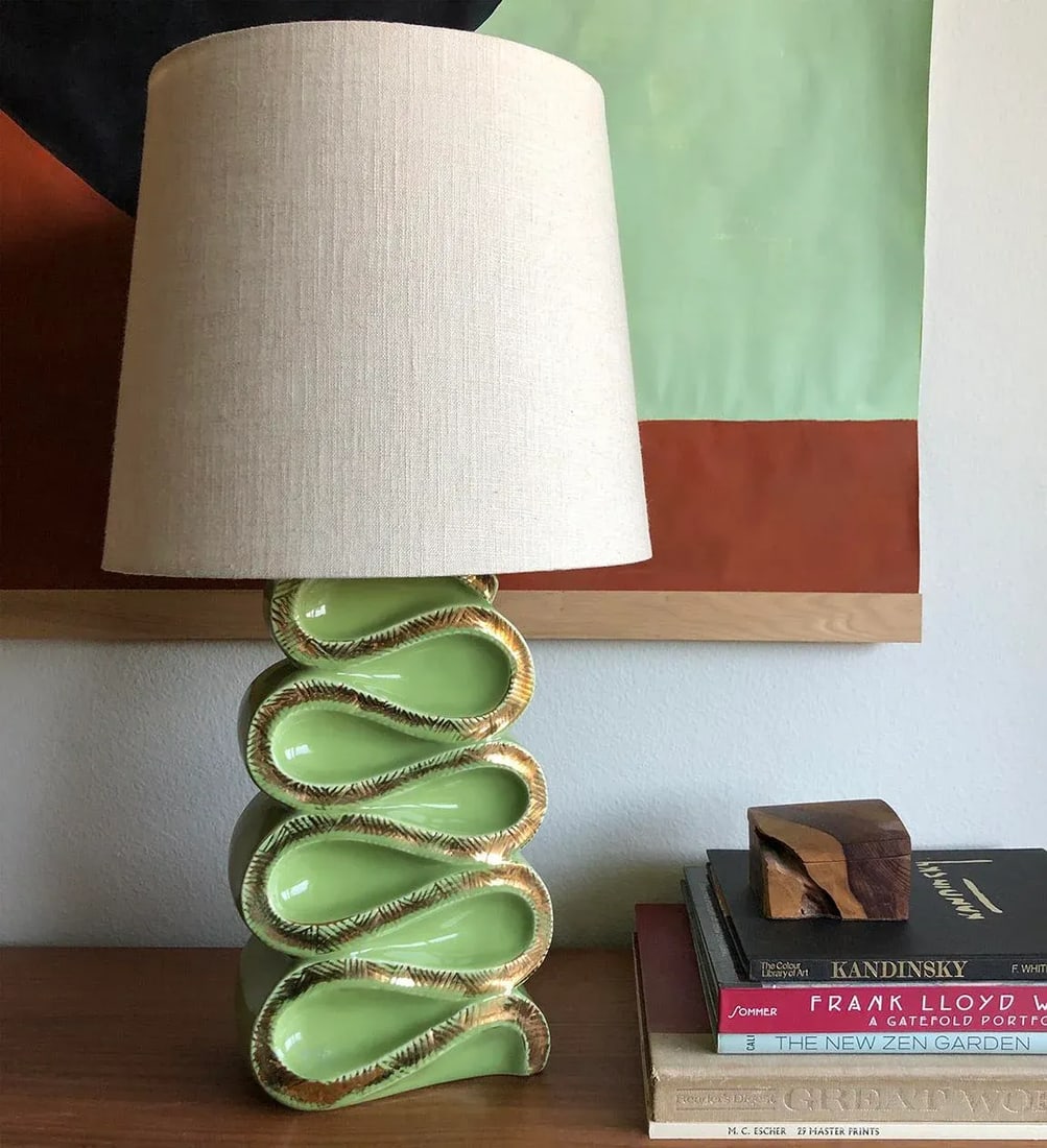 Vintage Art Deco Ceramic Table Lamp, 1937 - 2