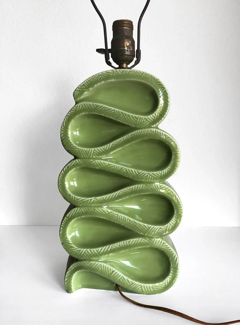 Vintage Art Deco Ceramic Table Lamp, 1937 - 5