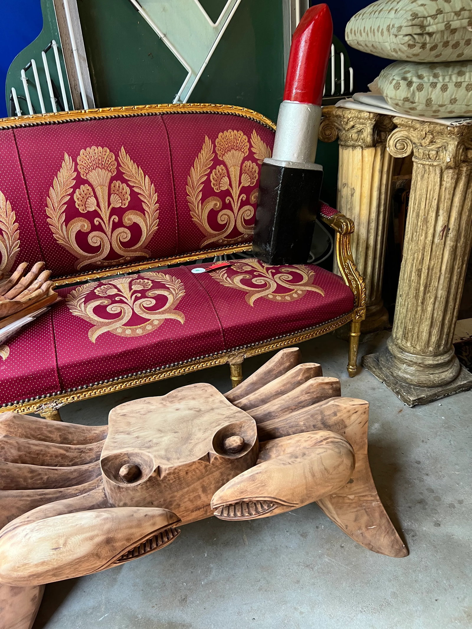 1970s Sandy Burlewood Style Wooden Crab Table - 7