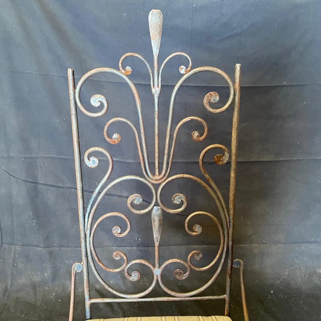 Vintage Salterini Umanoff Style Iron Scroll Back Dining Side Chairs -A Pair - 6