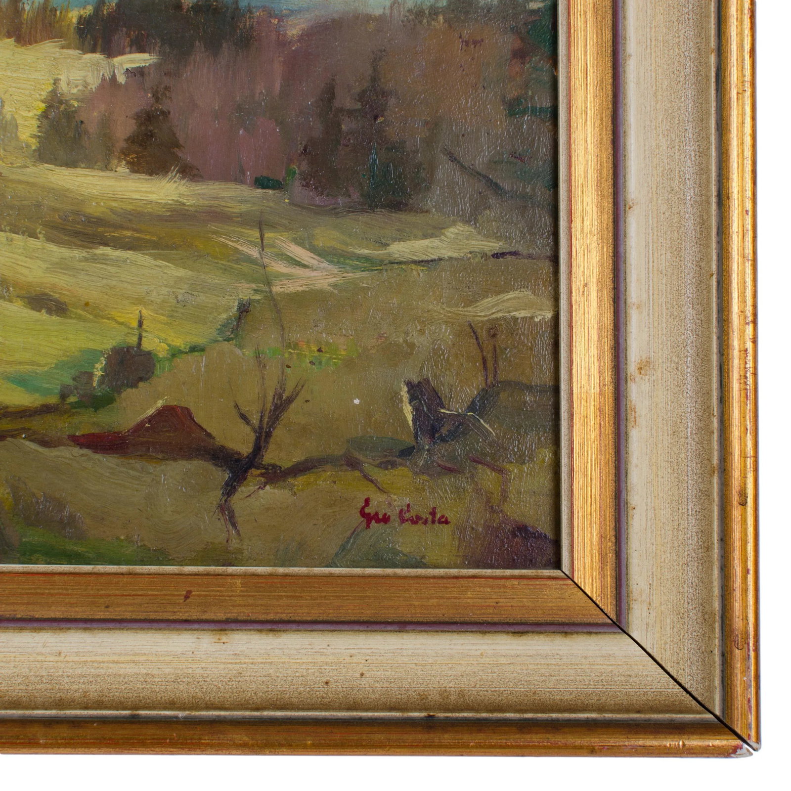 Landscape Oil on Board Painting by Giovanni Costa - 4