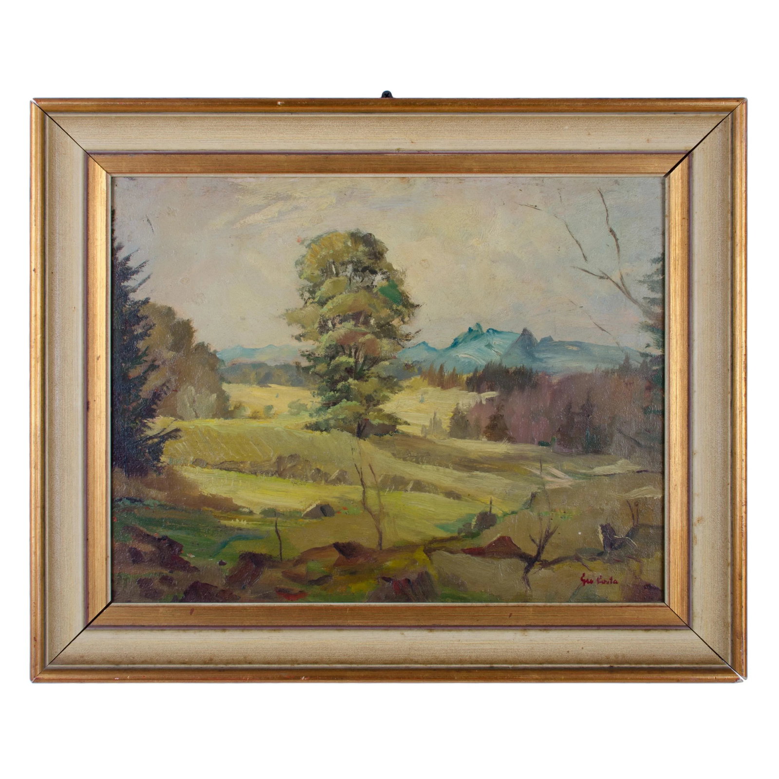 Landscape Oil on Board Painting by Giovanni Costa - 6