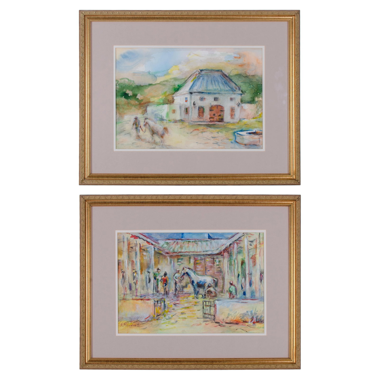 20th Century Country Watercolor Paintings of South Africa by Suzanne McCullough Plowden - a Pair - 10