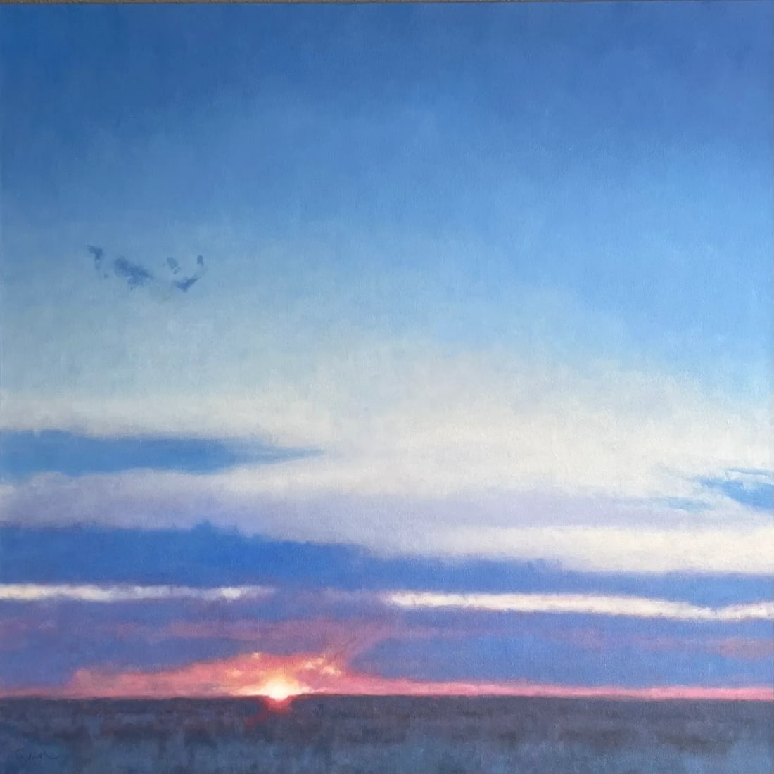 Western Landscape Painting - Montana Big Sky Winter Sunset by James Bason - 2