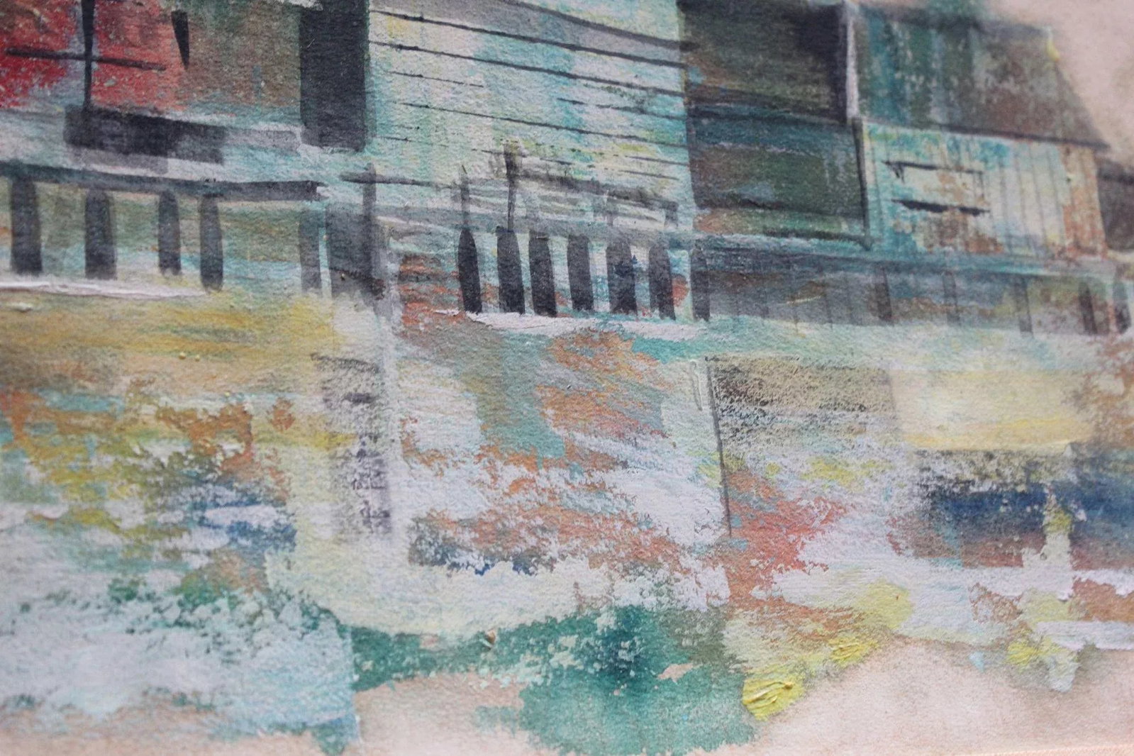 Impressionist Landscape Gouache on Canvas by Martin Weber - 10