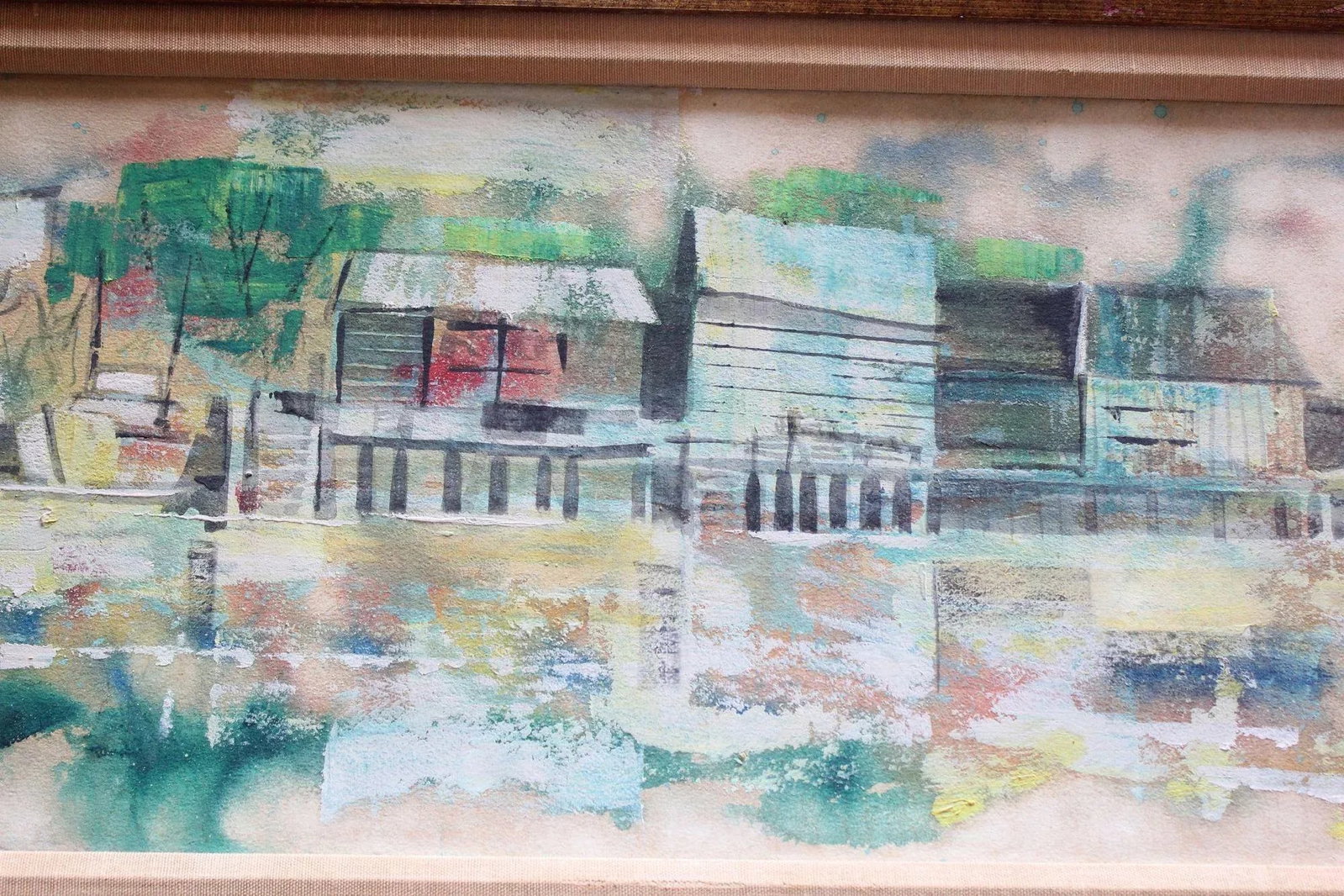 Impressionist Landscape Gouache on Canvas by Martin Weber - 5