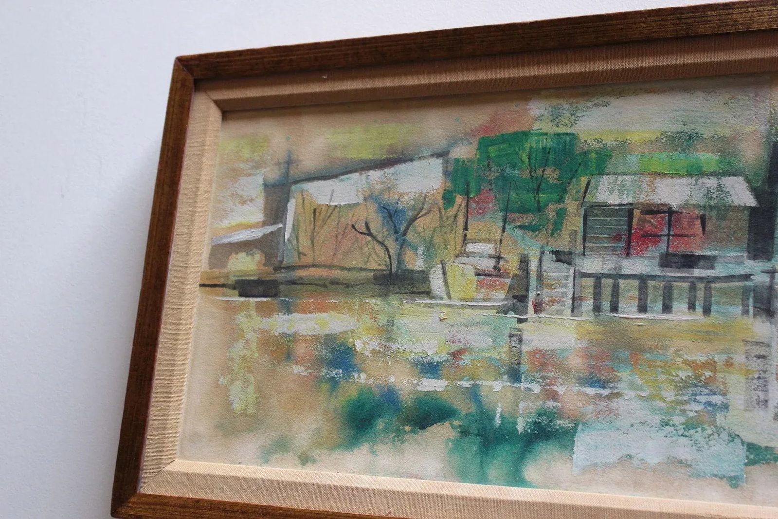 Impressionist Landscape Gouache on Canvas by Martin Weber - 6