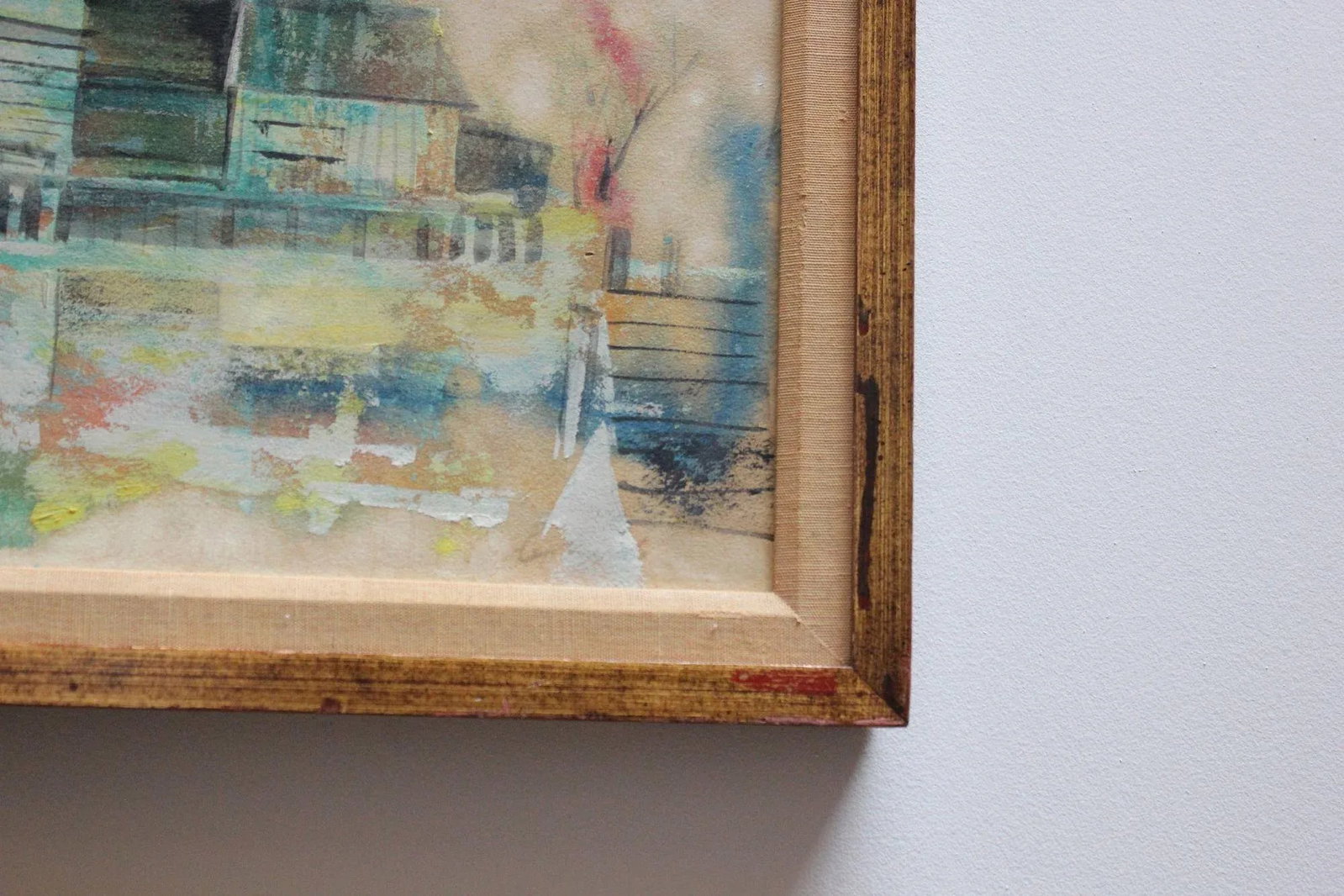 Impressionist Landscape Gouache on Canvas by Martin Weber - 8