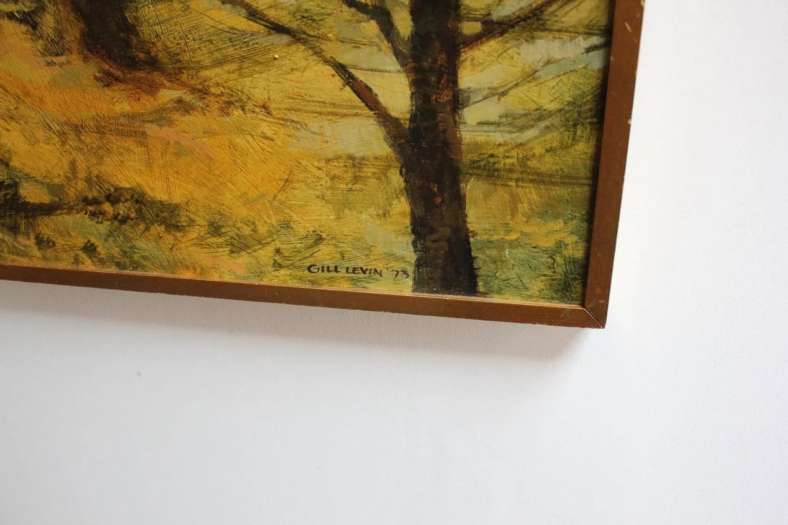Gill Levin "Lakeside" Landscape Oil on Canvas - 11
