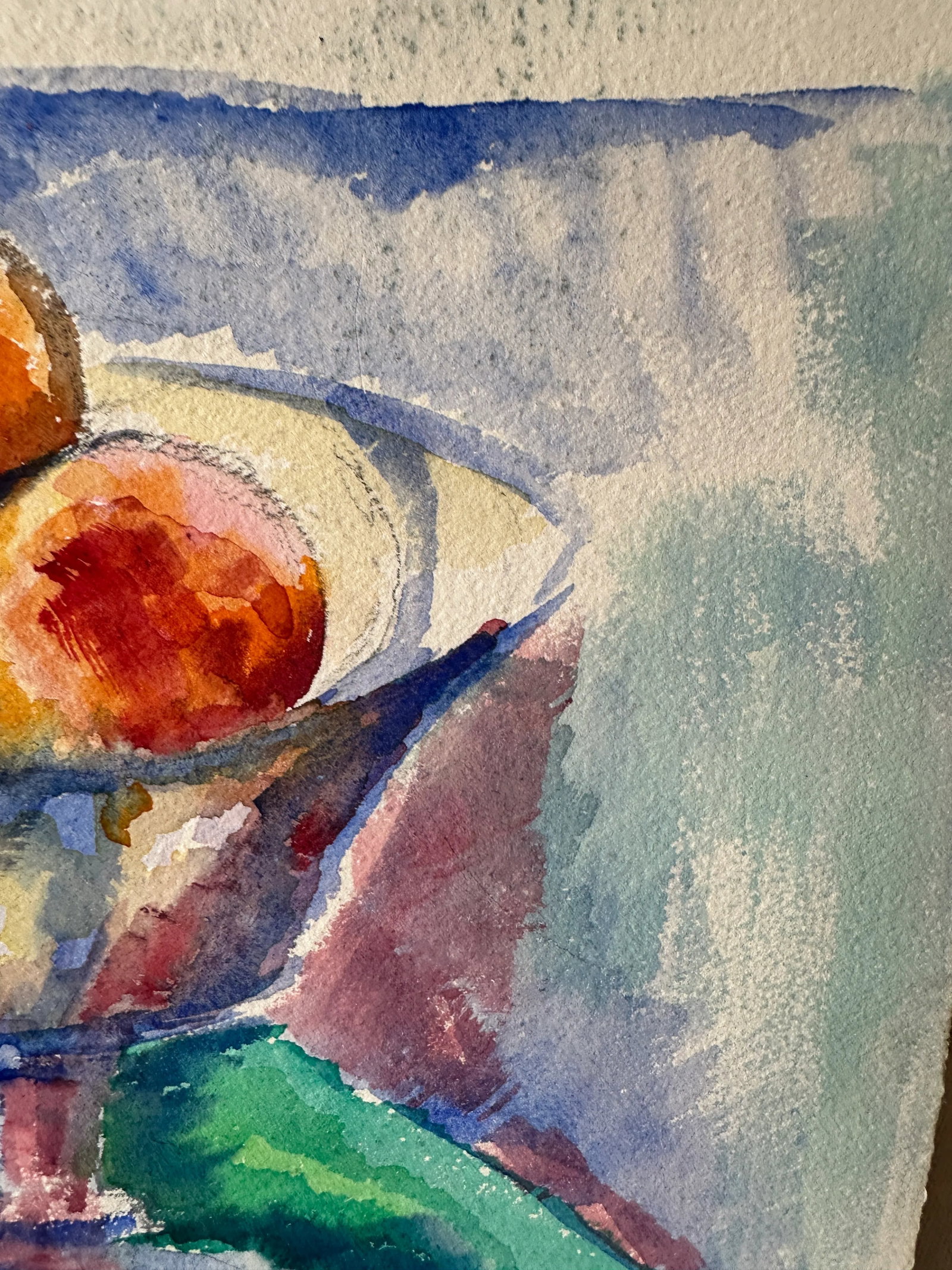 Still Life Watercolor Painting of Fruit Bowl - 4