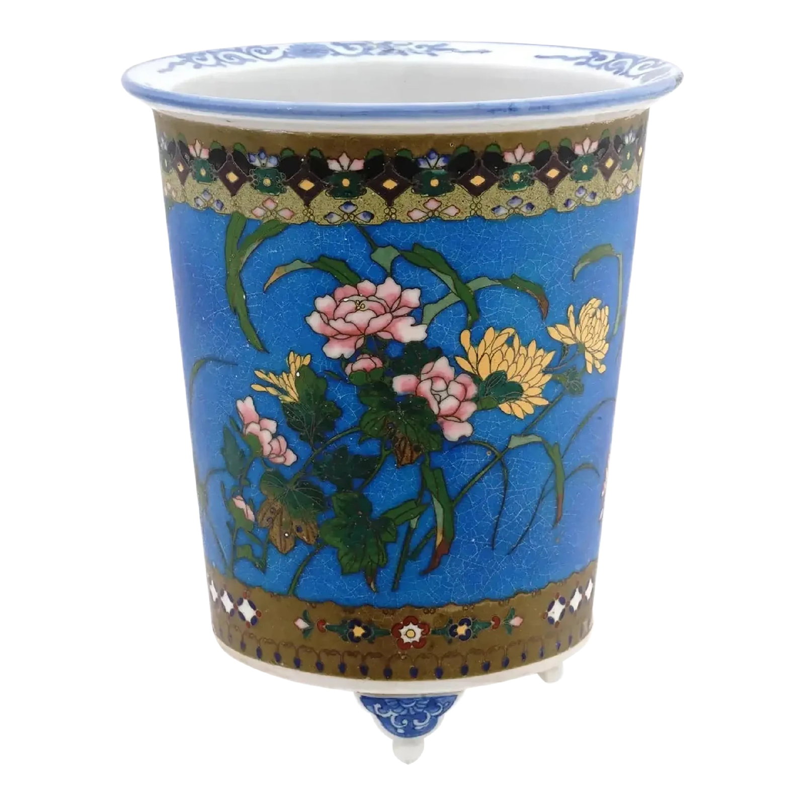 Late 19th Century Japanese Meiji Planter Cloisonne Porcelain Planter (1 of 6)