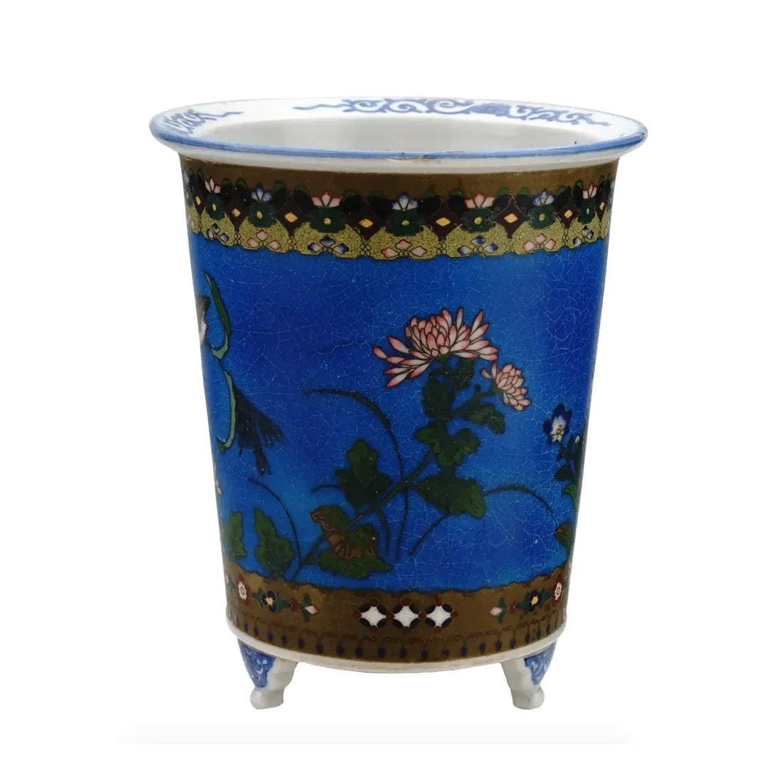 Late 19th Century Japanese Meiji Planter Cloisonne Porcelain Planter - 3