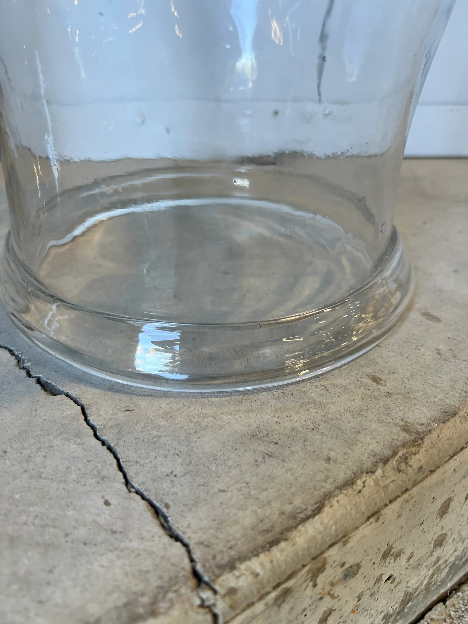 Pair, Monumental 19th Century American Blown Glass Hurricane Candle Shades 22.5" - 3