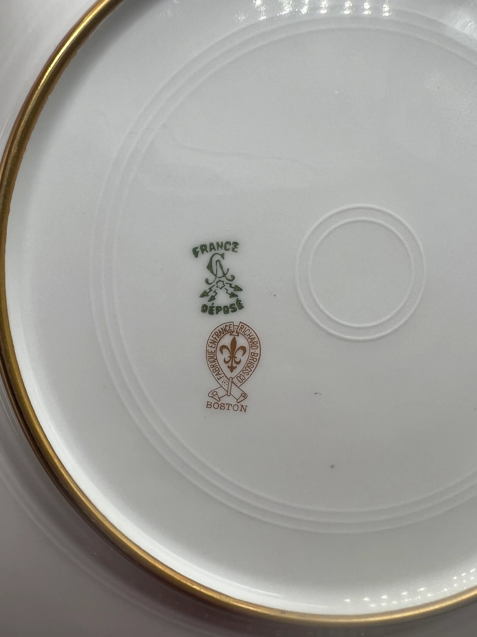 Set of 6 - Ahrenfeldt Limoges for Richard Briggs Boston Gilt Enamel Dinner Plates - 7