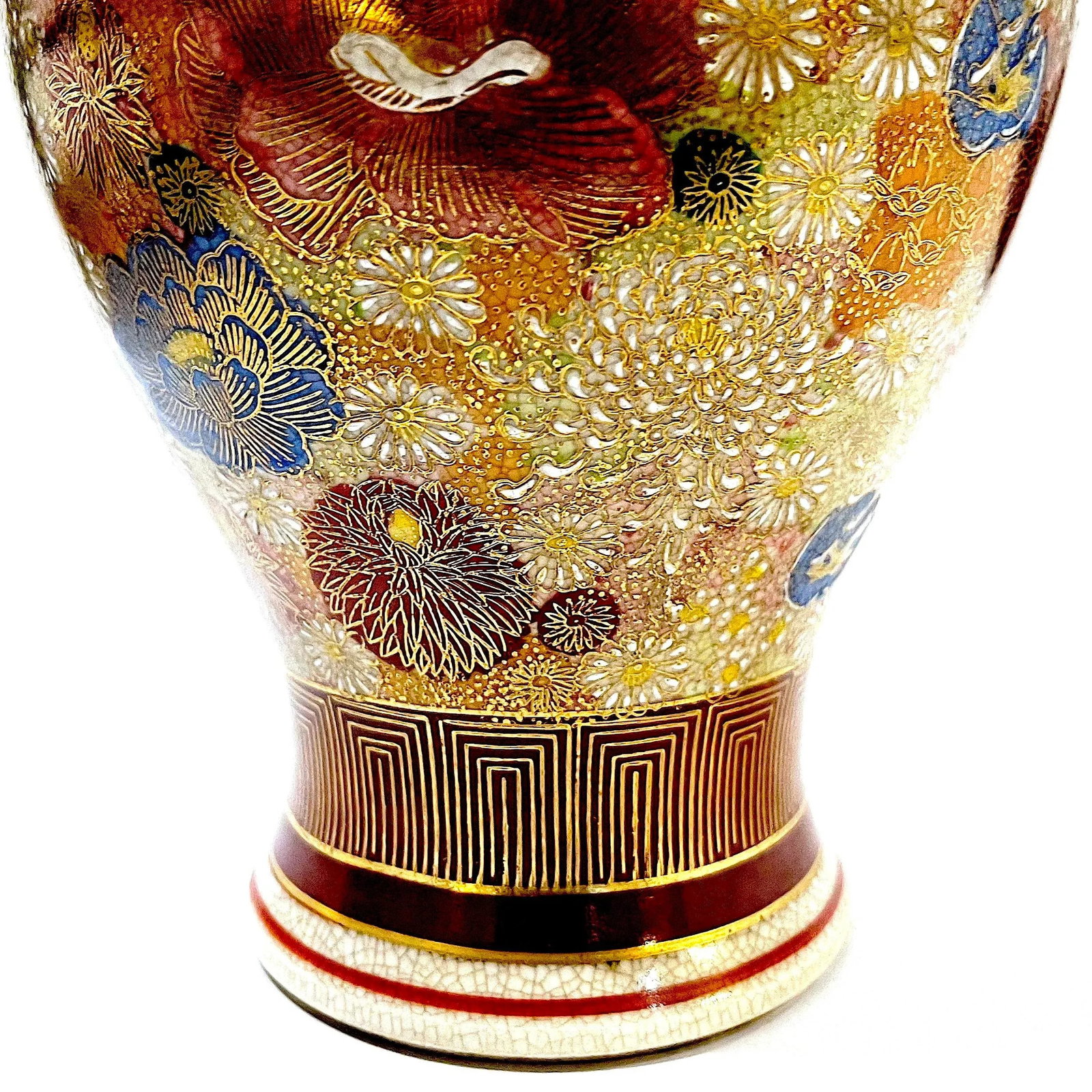 Early 20th Century Japanese Satsuma Mille Fleur Thousand Flowers Ginger Jar - 6