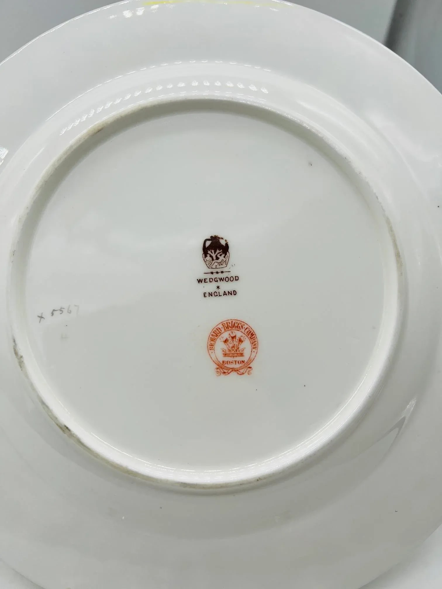 (3) Three Wedgwood Porcelain 9" Heavily Gilt Decorated Plates Richard Briggs Co. - 5