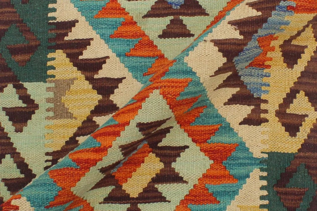 1990s Kilim Teesha Rust Brown Wool Rug - 1'11" X 3'0" - 6
