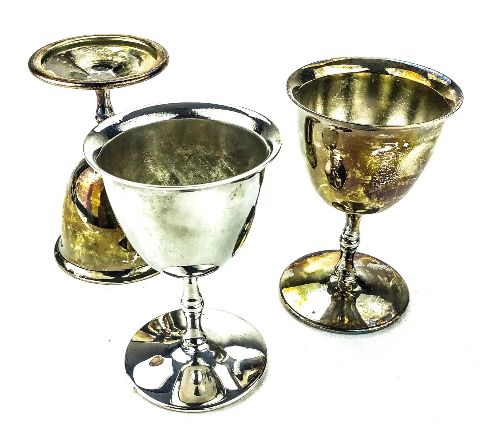 Vintage Silver Plate Cordial Glasses Set of 8 - 2