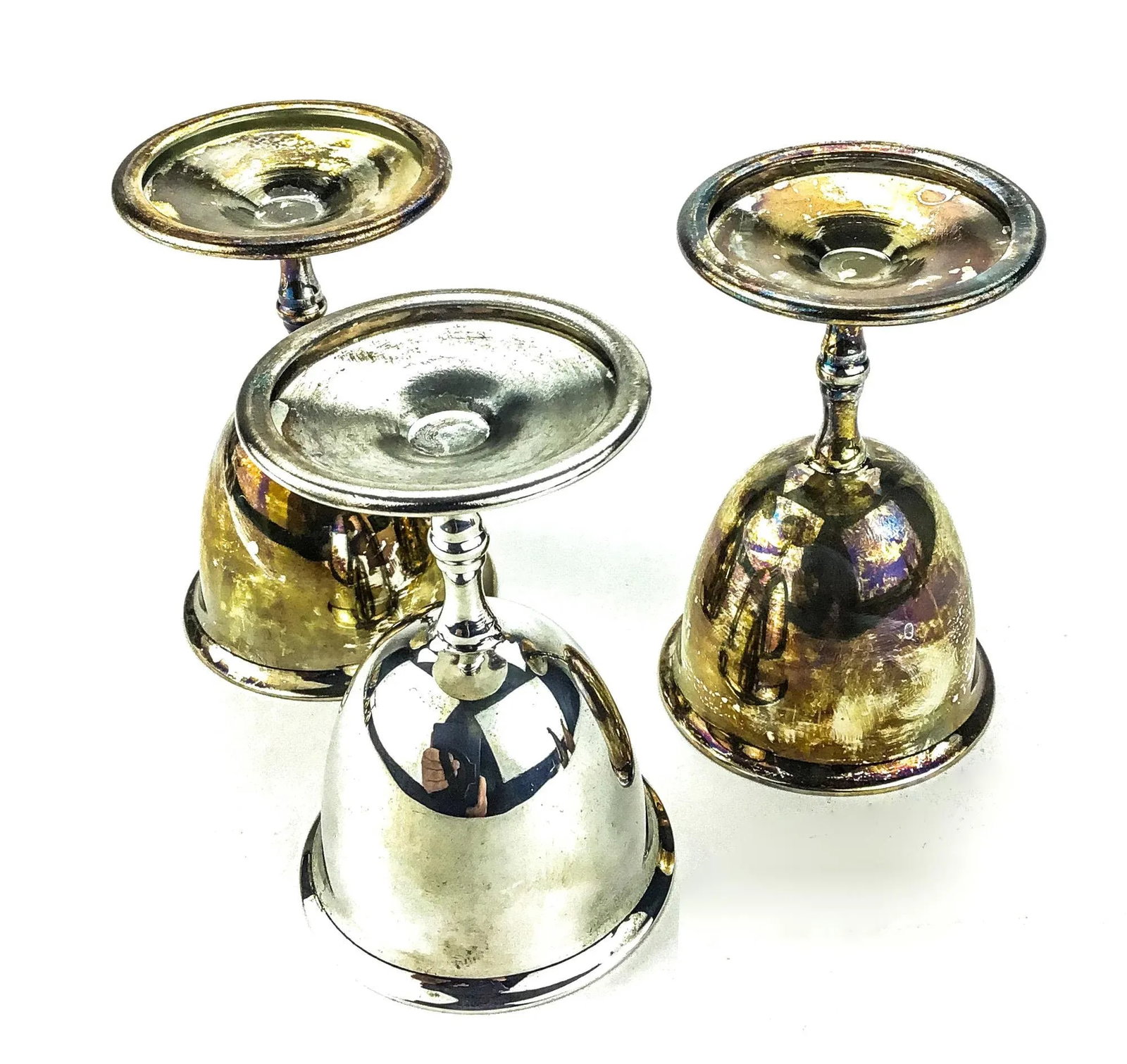 Vintage Silver Plate Cordial Glasses Set of 8 - 3