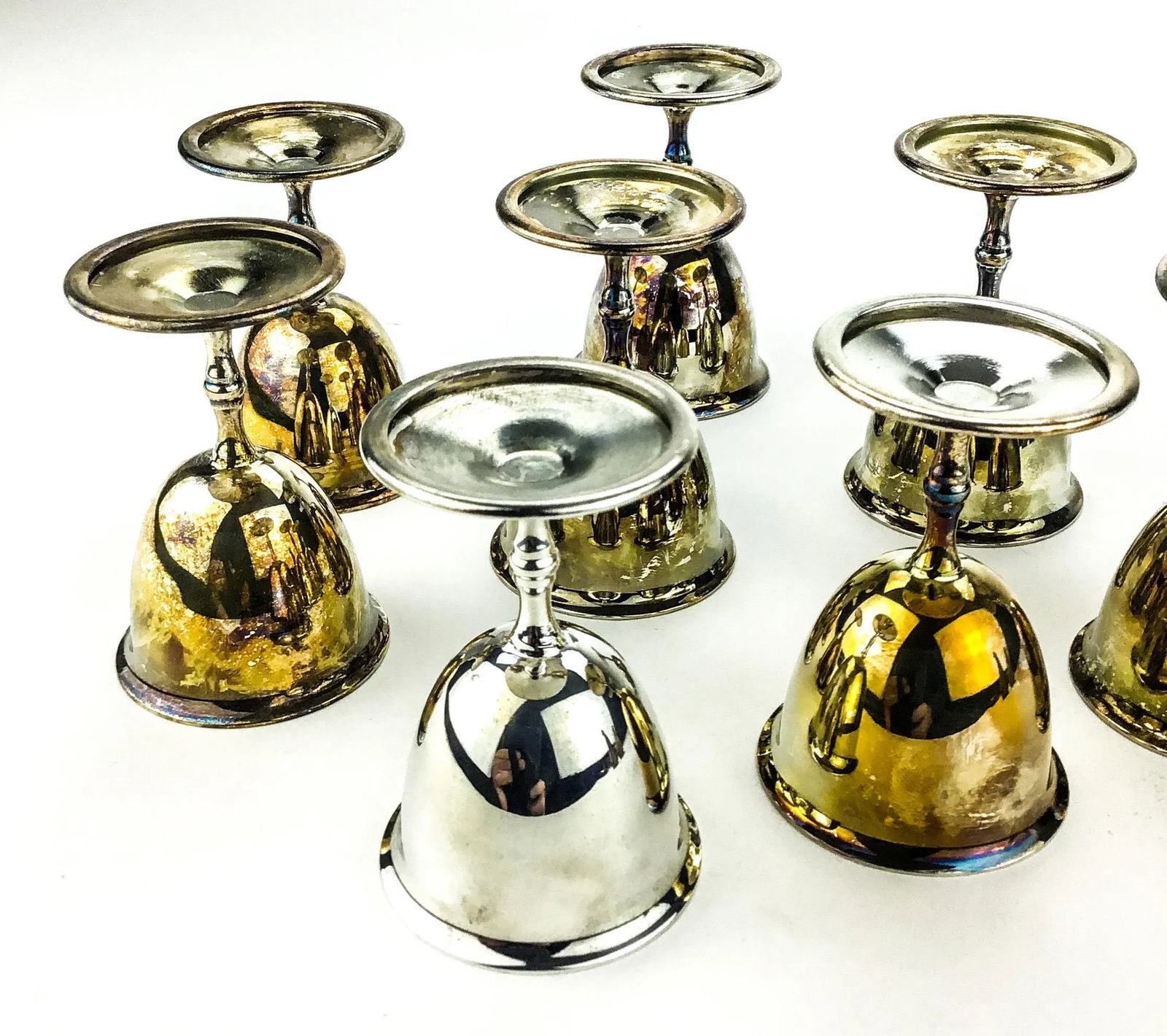 Vintage Silver Plate Cordial Glasses Set of 8 - 6