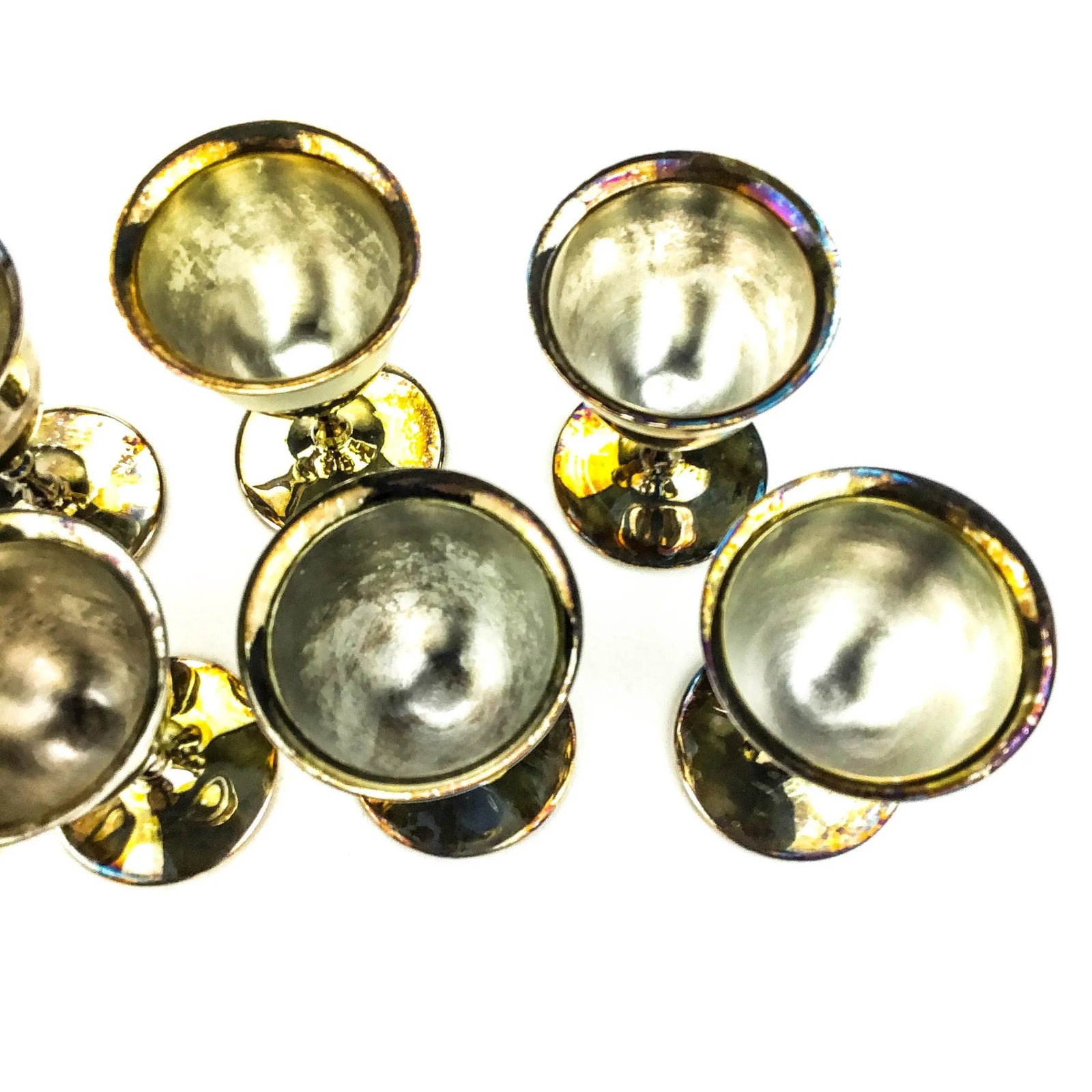 Vintage Silver Plate Cordial Glasses Set of 8 - 9