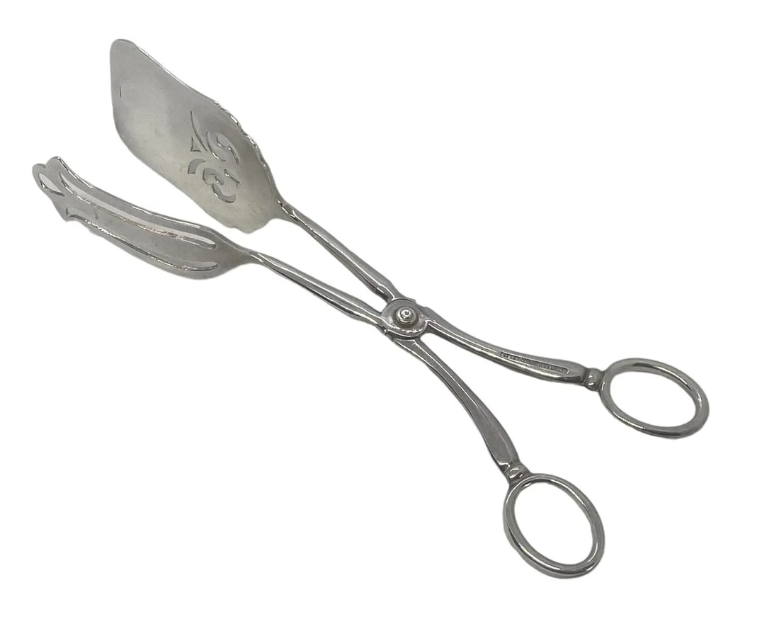 Vintage Sheffield England Electro-Plated (Epns) Pastry Bread Serving Tongs - 12