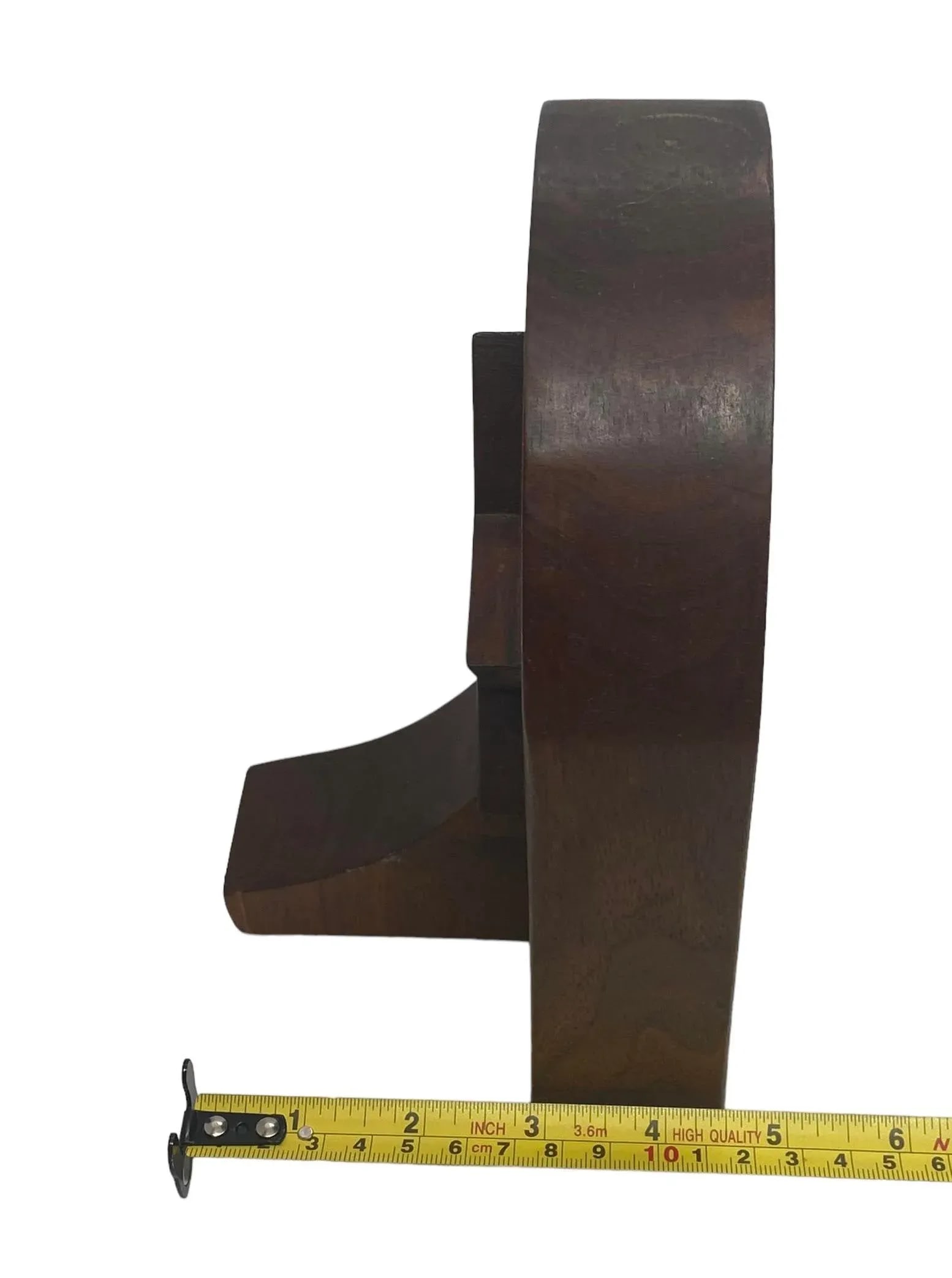 Mid 20th Century Rustic Handcrafted Mahogany Bookends With Star Motif - A Pair - 10