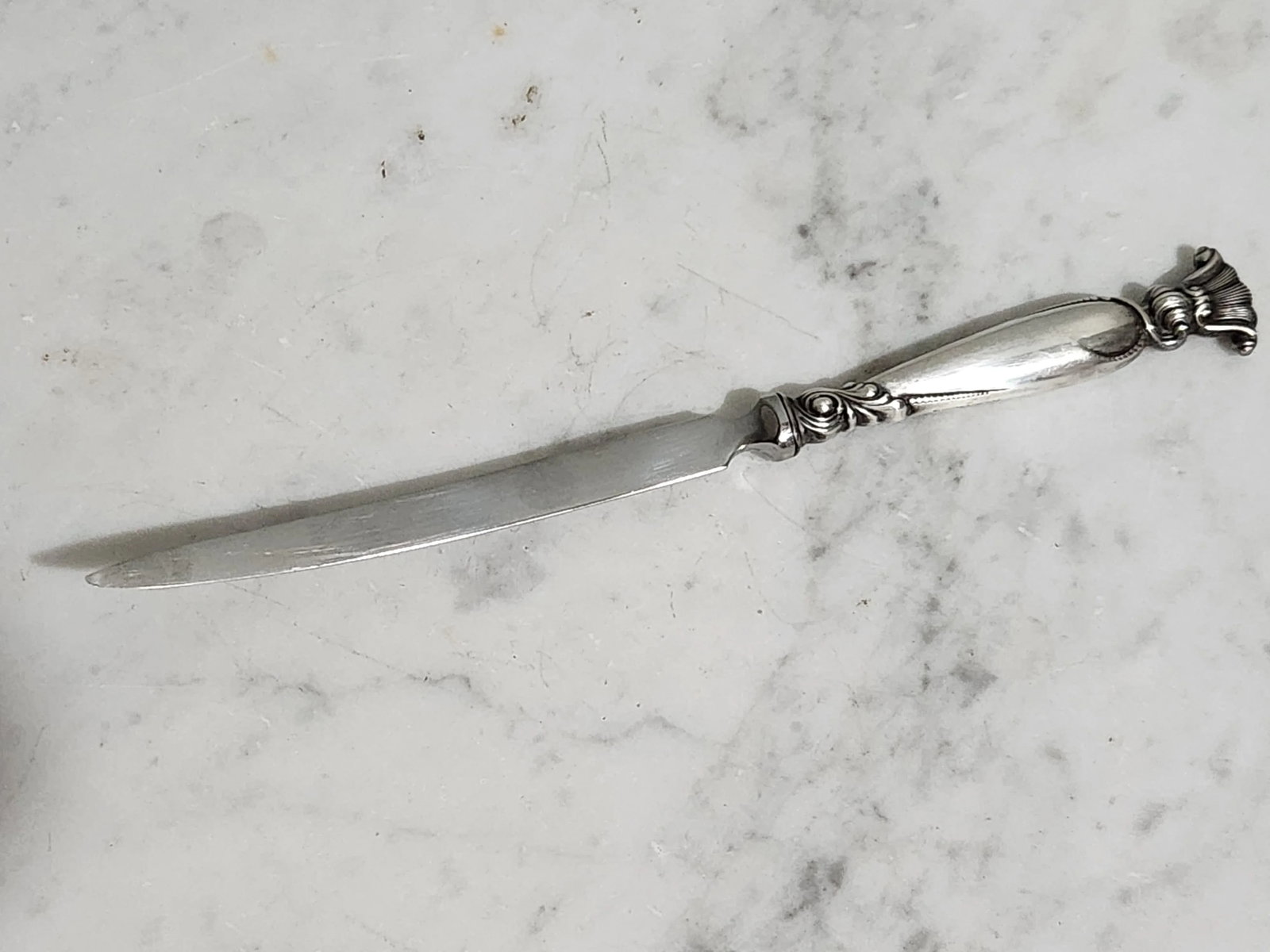 Vintage Romance of the Sea Sterling Silver Letter Opener - 10