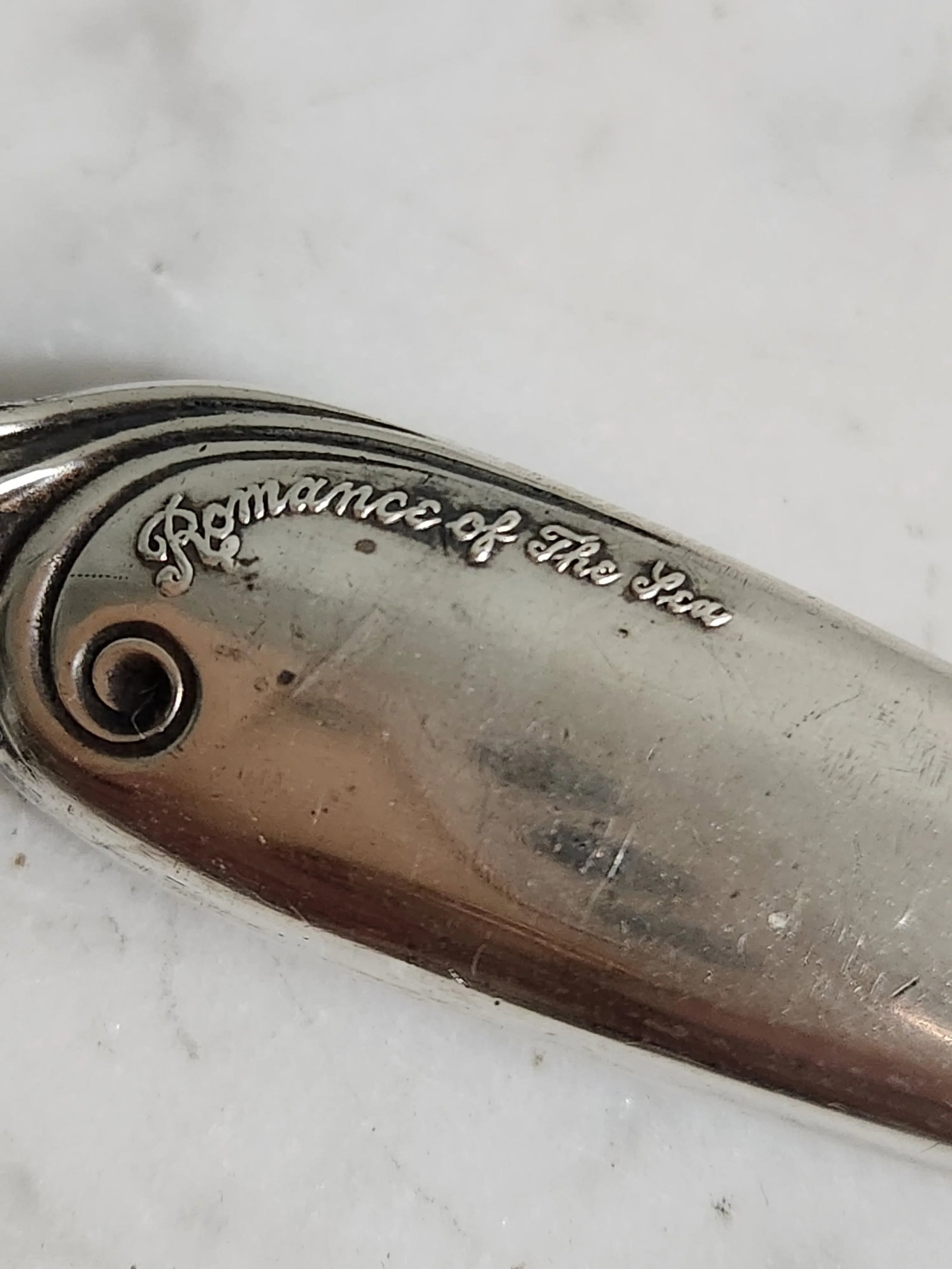 Vintage Romance of the Sea Sterling Silver Letter Opener - 2
