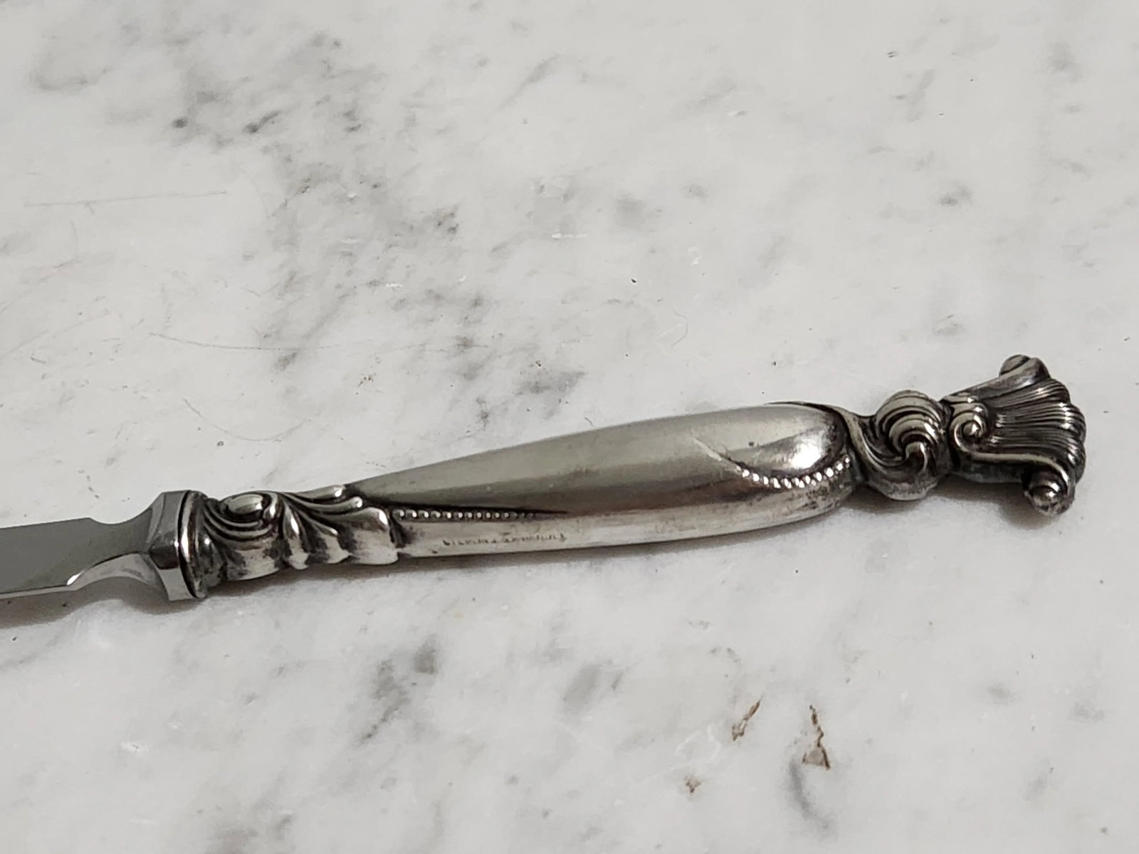 Vintage Romance of the Sea Sterling Silver Letter Opener - 3