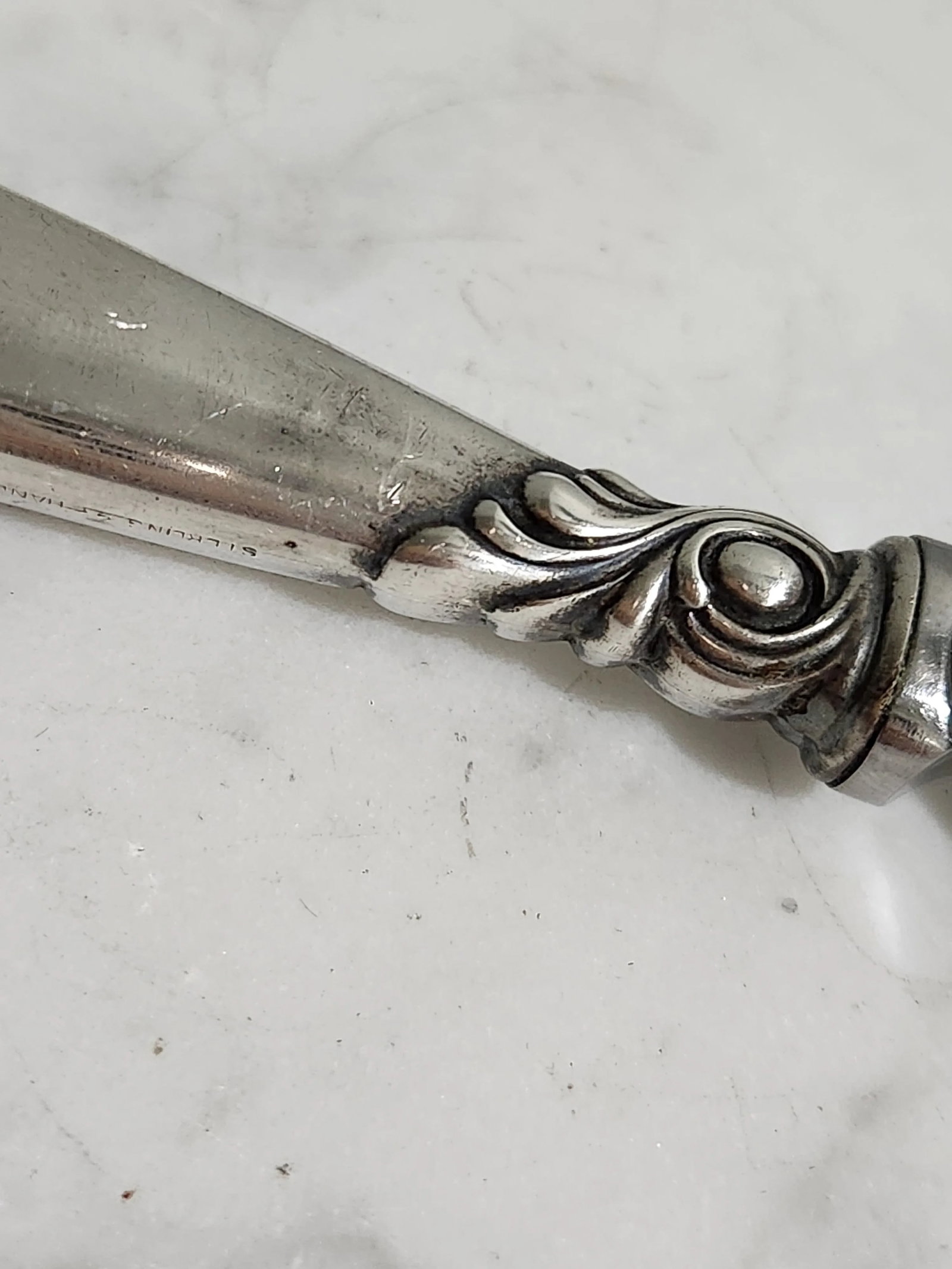 Vintage Romance of the Sea Sterling Silver Letter Opener - 7