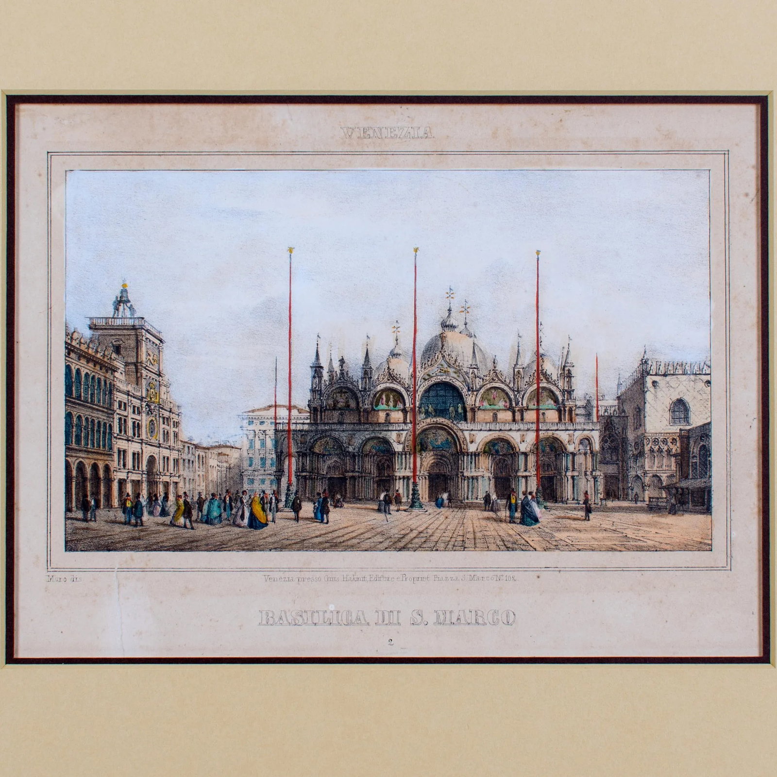 Basilica Di San Marco Antique Engraving - 2