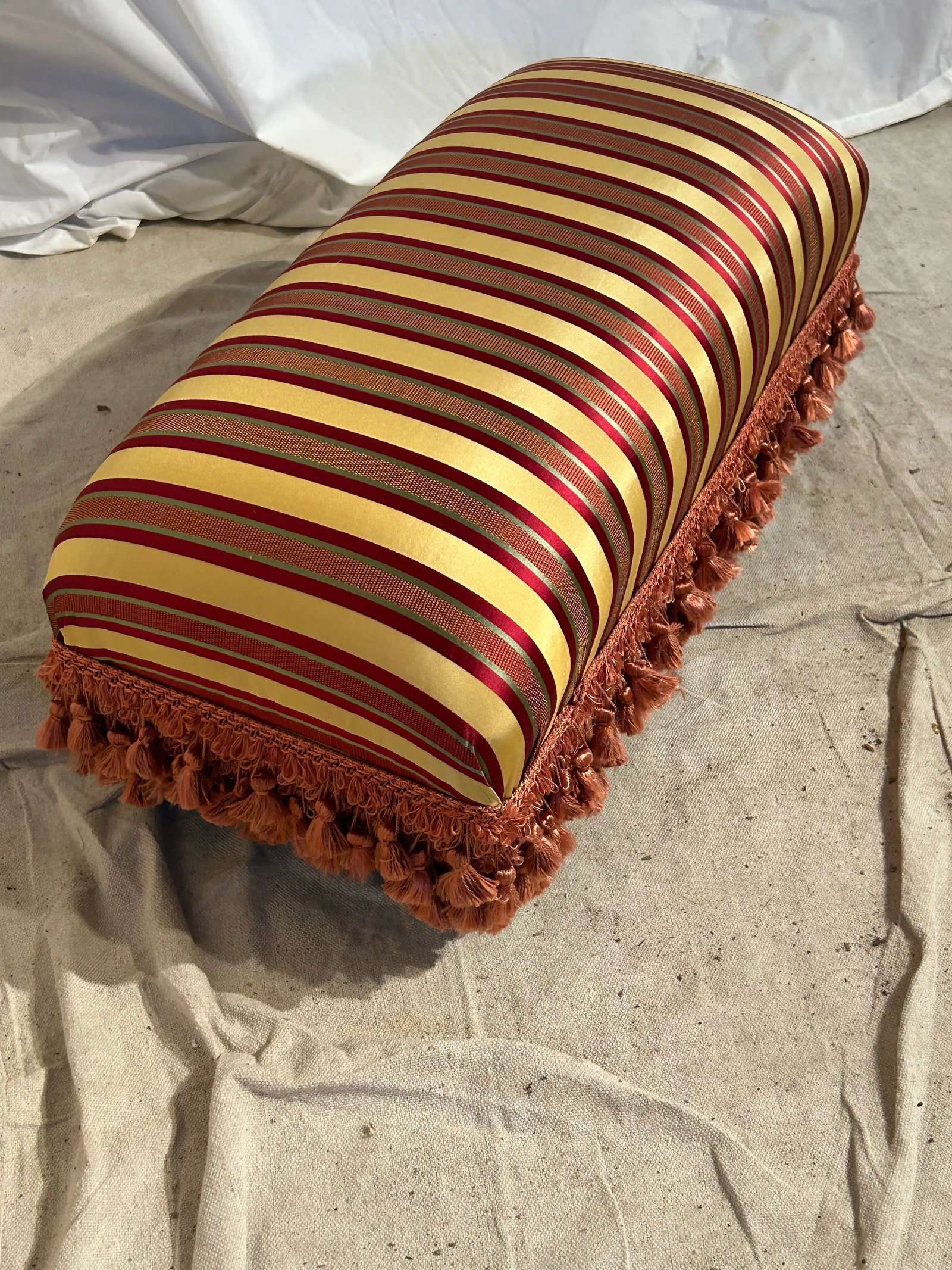 Vintage Designer Upholstered Footstool - 3