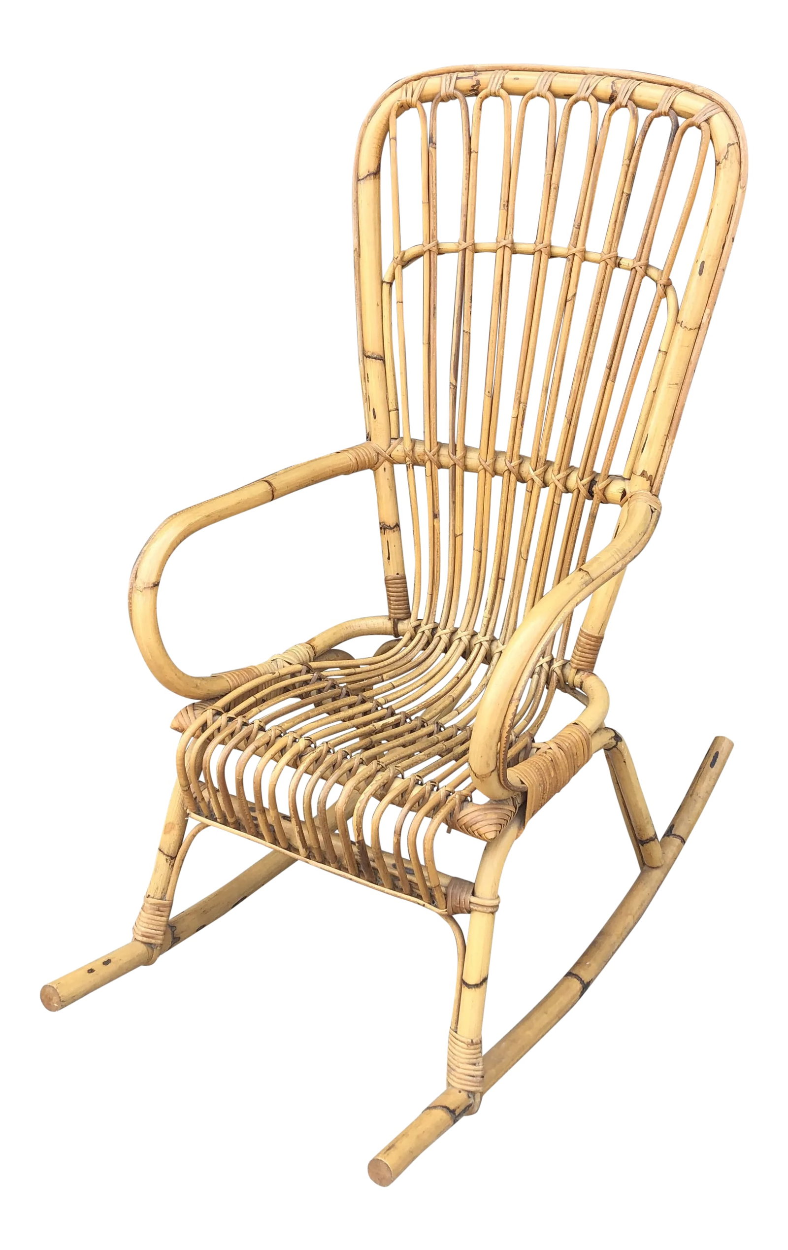 1970s Franco Albini Rocking Chair: Absolutely beautiful Franco Albini Rocking chair in perfect condition. Condition: Alterations: Original Condition Unaltered Imperfections: Some Imperfections Condition Notes: Perfect condition. 16.5 i