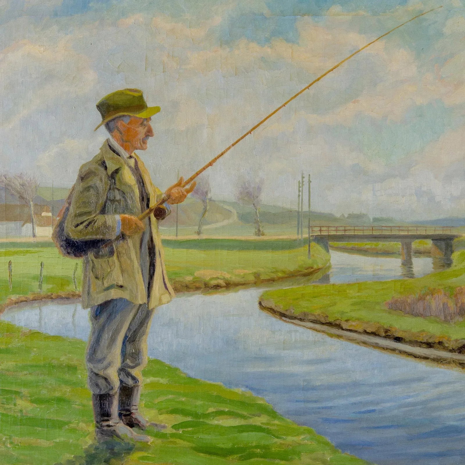 Traditional Fisherman Oil Painting on Canvas - 4