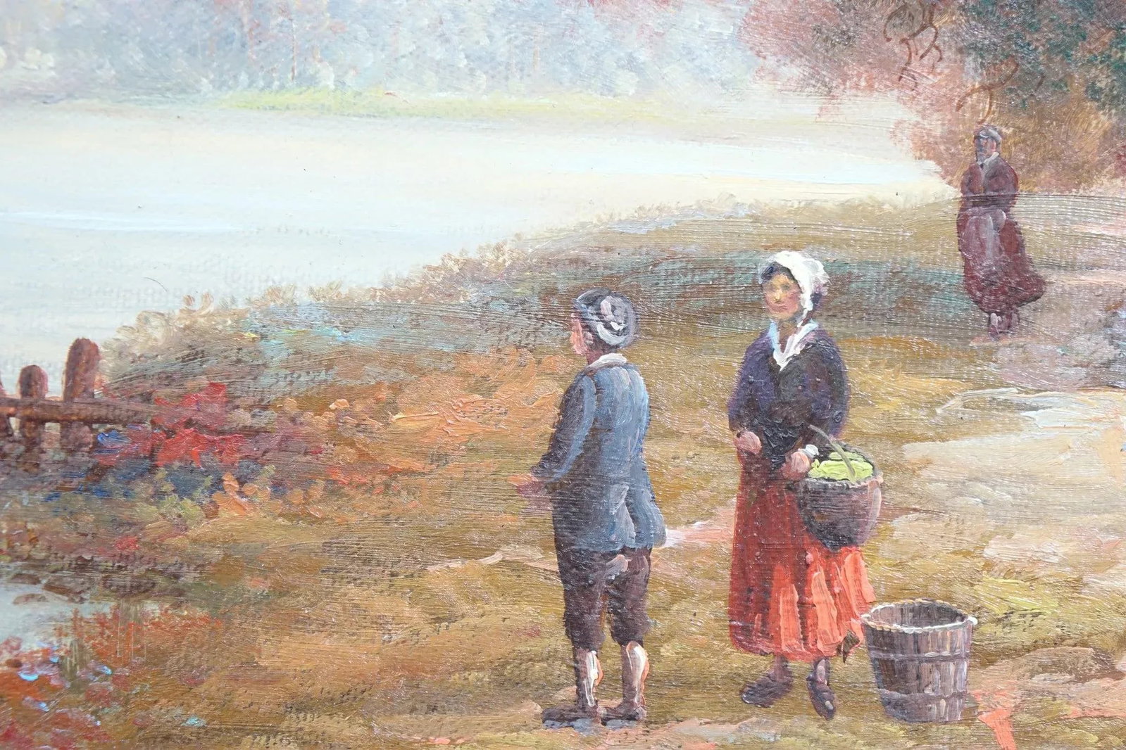 1960s European School Oil on Canvas Signed Original - 2