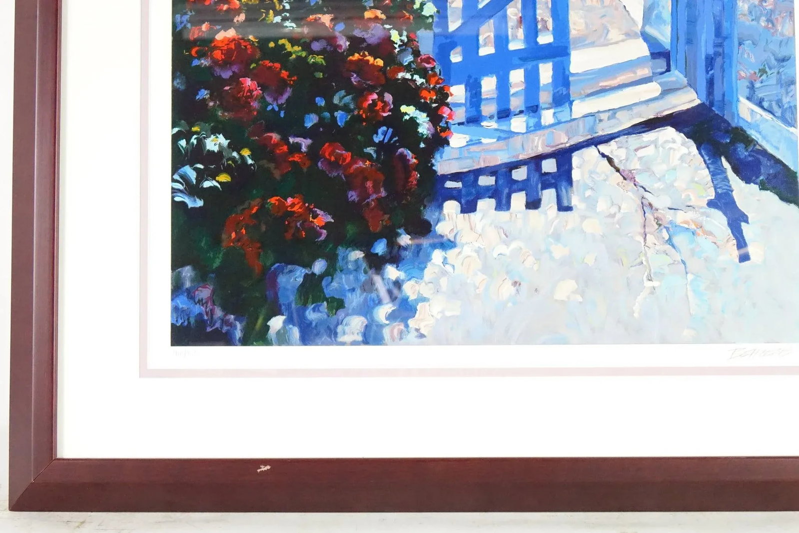 "Blue Gate" by Howard Behrens - Mid 20th Century Lithograph Signed, Framed - 4