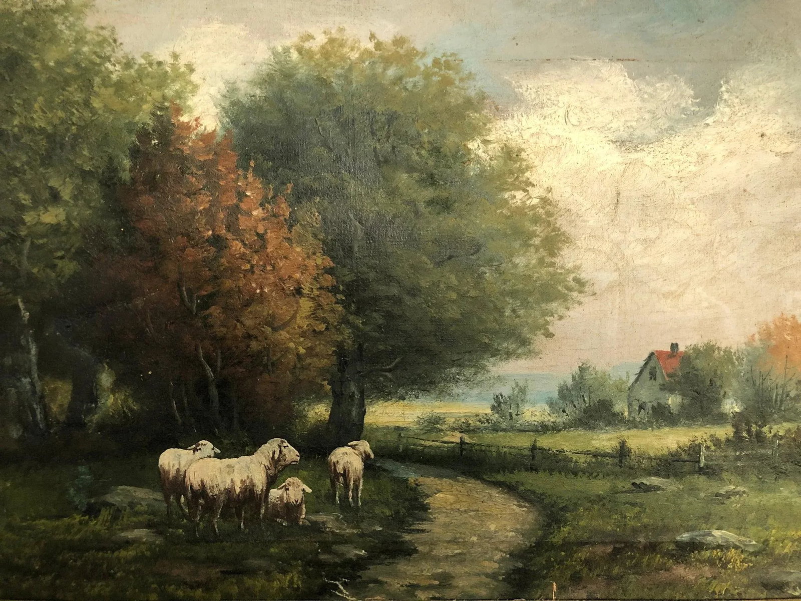 Original 18th Century Oil Painting on Canvas Signed on the Bottom, Framed - 4
