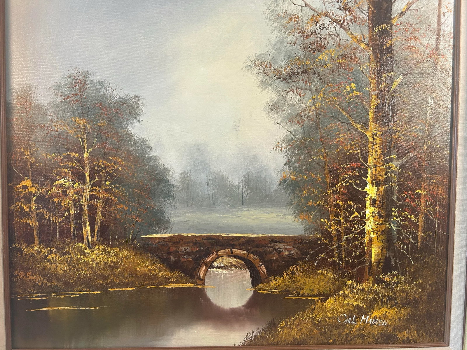 Mid 20th Century Original Carl Madden Oil Painting on Canvas, Framed - 2