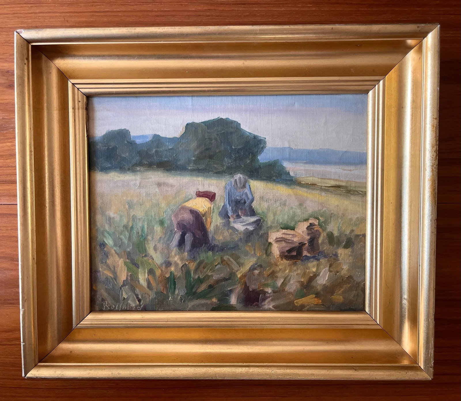 Oil Painting on Canvas of a Harvest Scene - 2