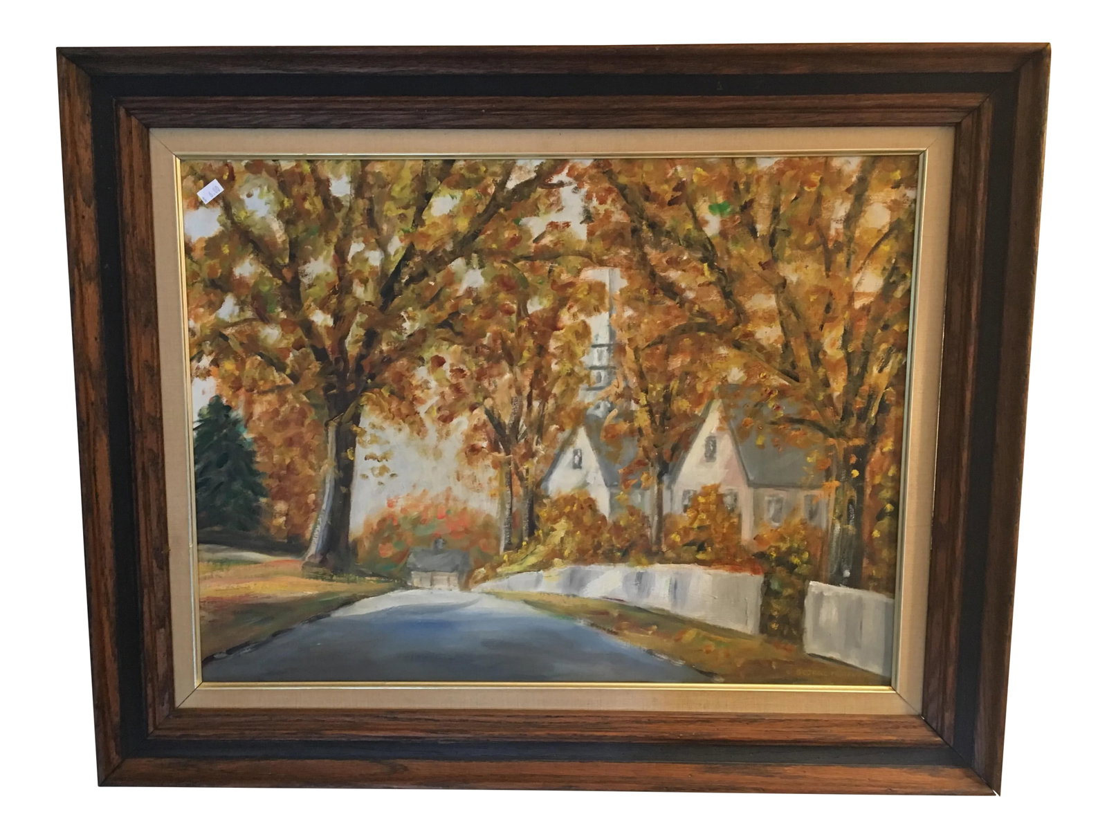 1960s Nantucket Church Steeple Scene by George Murphy: Nice painting on board mid century artist name George Murphy. Made in the 1960s. Condition: Alterations: Original Condition Unaltered Imperfections: Some Imperfections Condition Notes: Good condition