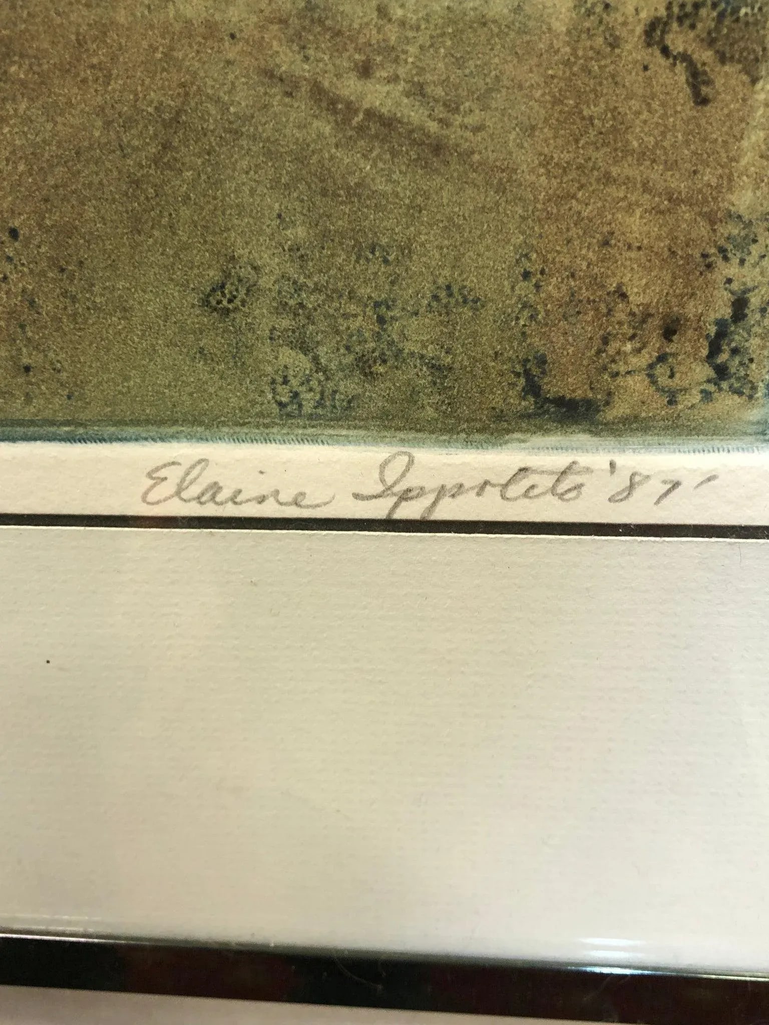 "Iron Pier" - Lithograph Signed by Elaine Ippolito 1987, Framed - 2