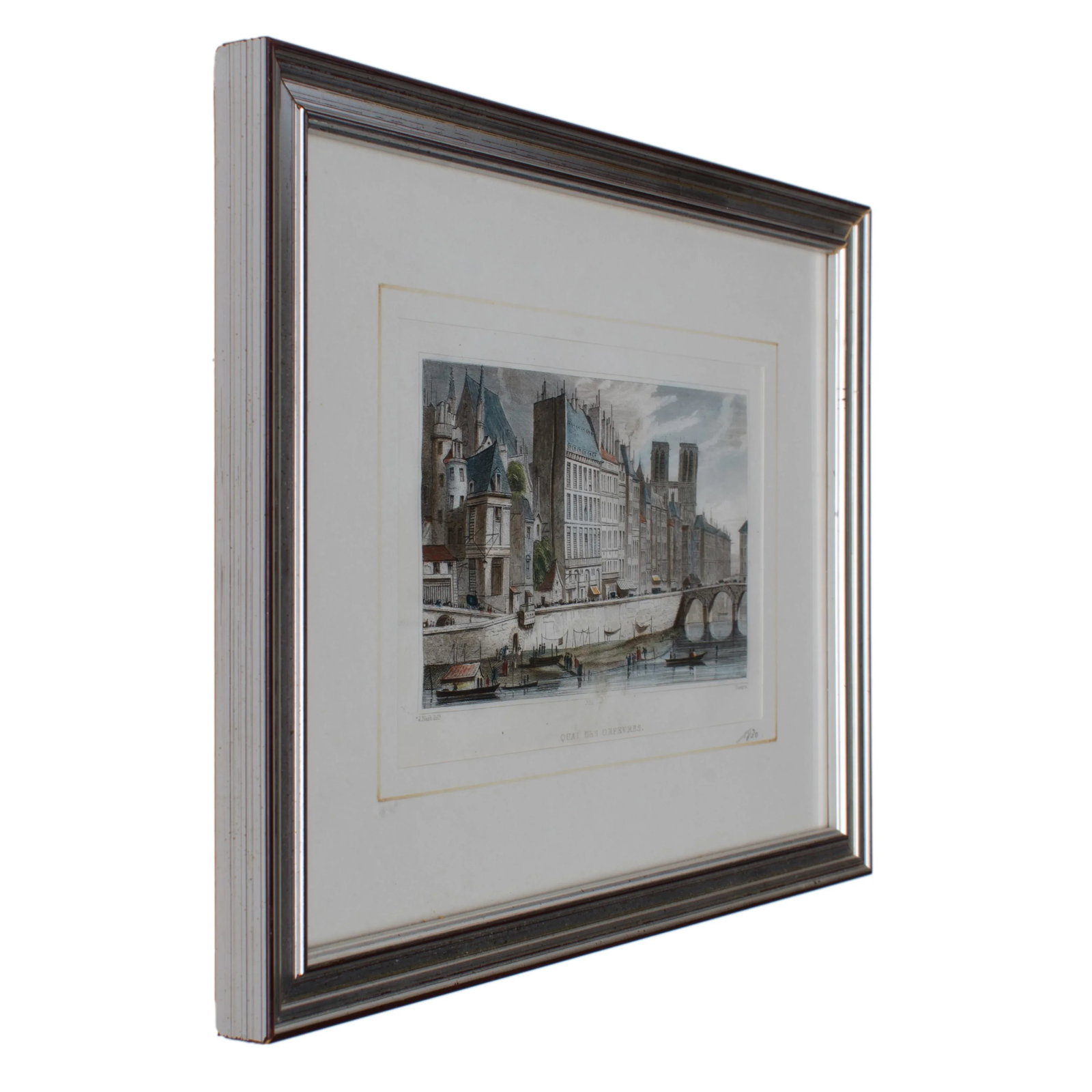 1830s French Original Print, Quai Des Orfevres, After Joseph Nash C. - 3