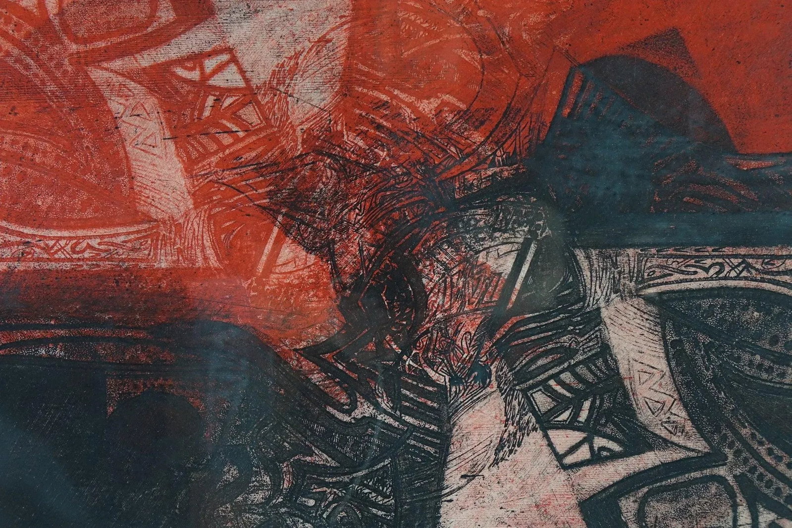 "Echoes of the Motherland" - African Shapes Lithograph Signed by Peter Nel - 4